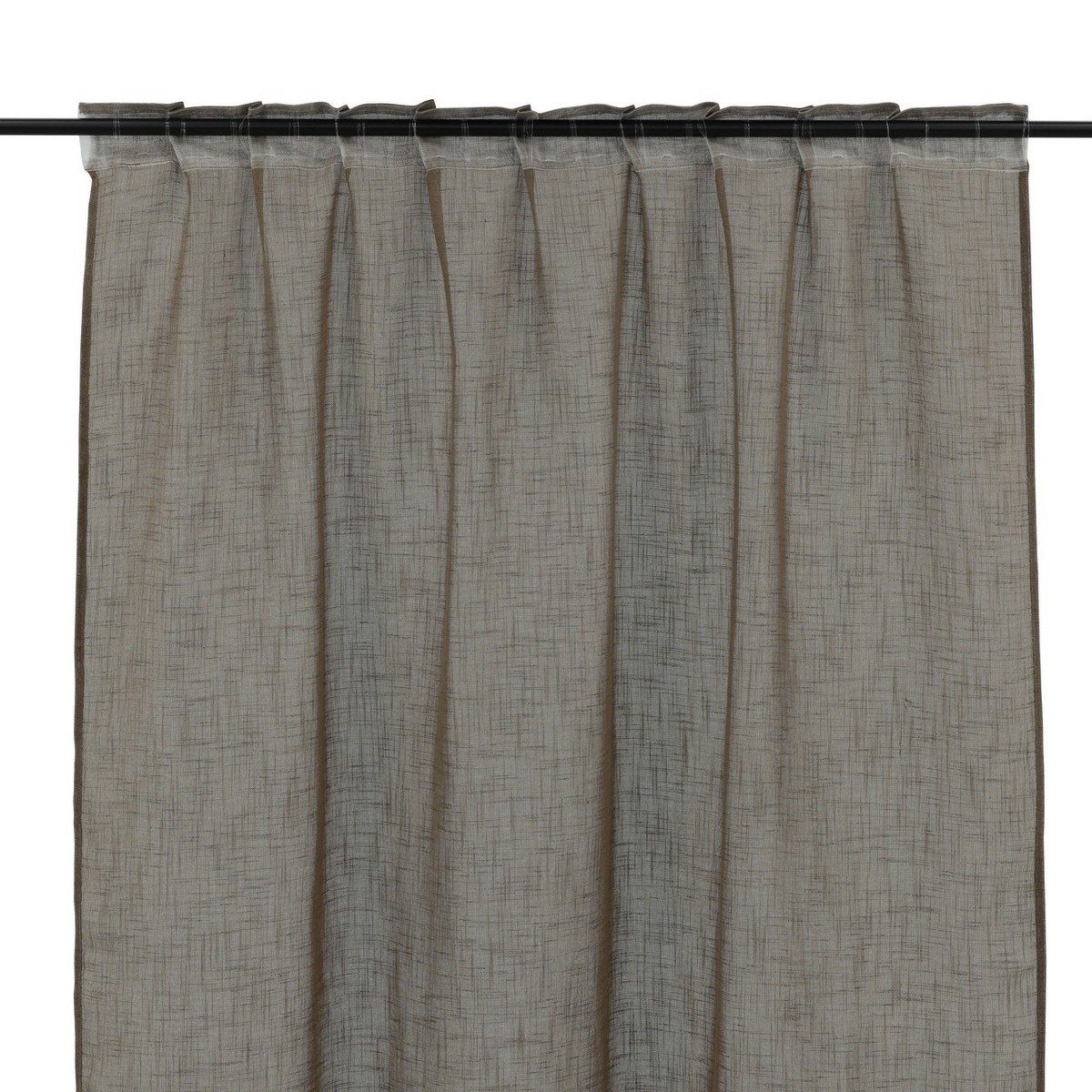 Kaya Curtain Polyester/linenlook - Brown - 140*290 - Multi b Brun, Längd: 290 cm