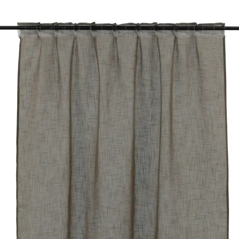 Kaya Curtain Polyester/linenlook - Brown - 140*290 - Multi b Brun, Längd: 290 cm