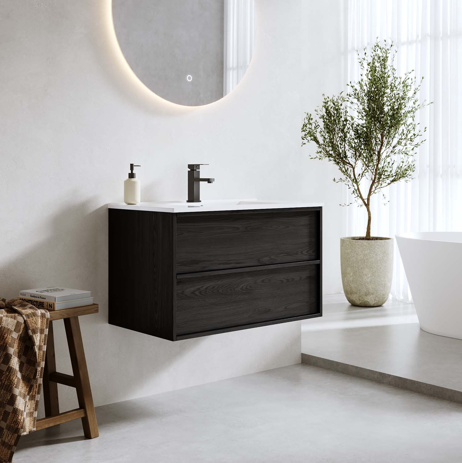 Tvättställsskåp Bathlife Charm med Tvättställ