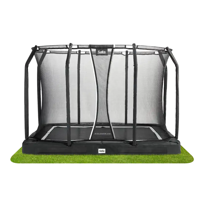 Studsmatta Salta Premium Ground inkl. säkerhetsnät 305x214 cm