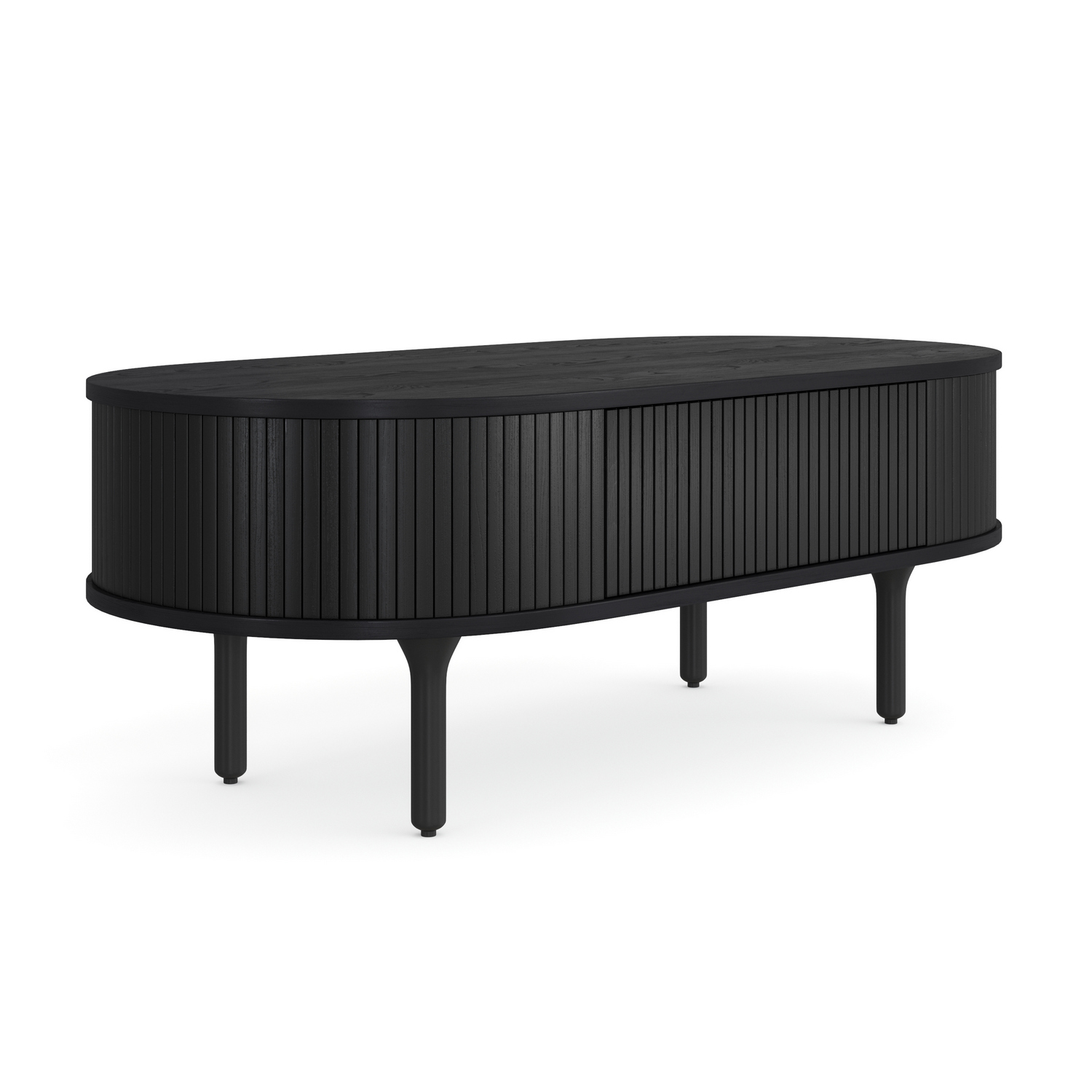 Soffbord Bark Noira Ovalt Bord med Förvaring 118cm