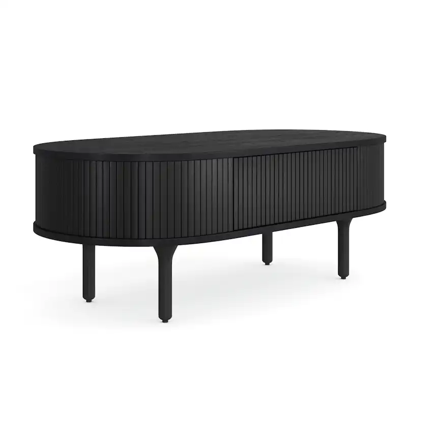 Soffbord Bark Noira Ovalt Bord med Förvaring 118cm