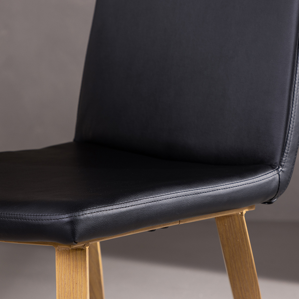 Matstol Venture Home Today Svart Stol i Konstläder 2 st