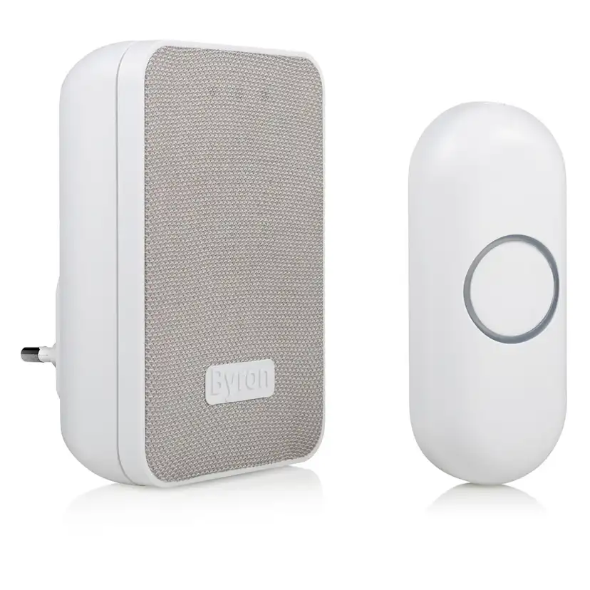 Trådlös Dörrklocka Byron Med Tygfront Plug-in 230V