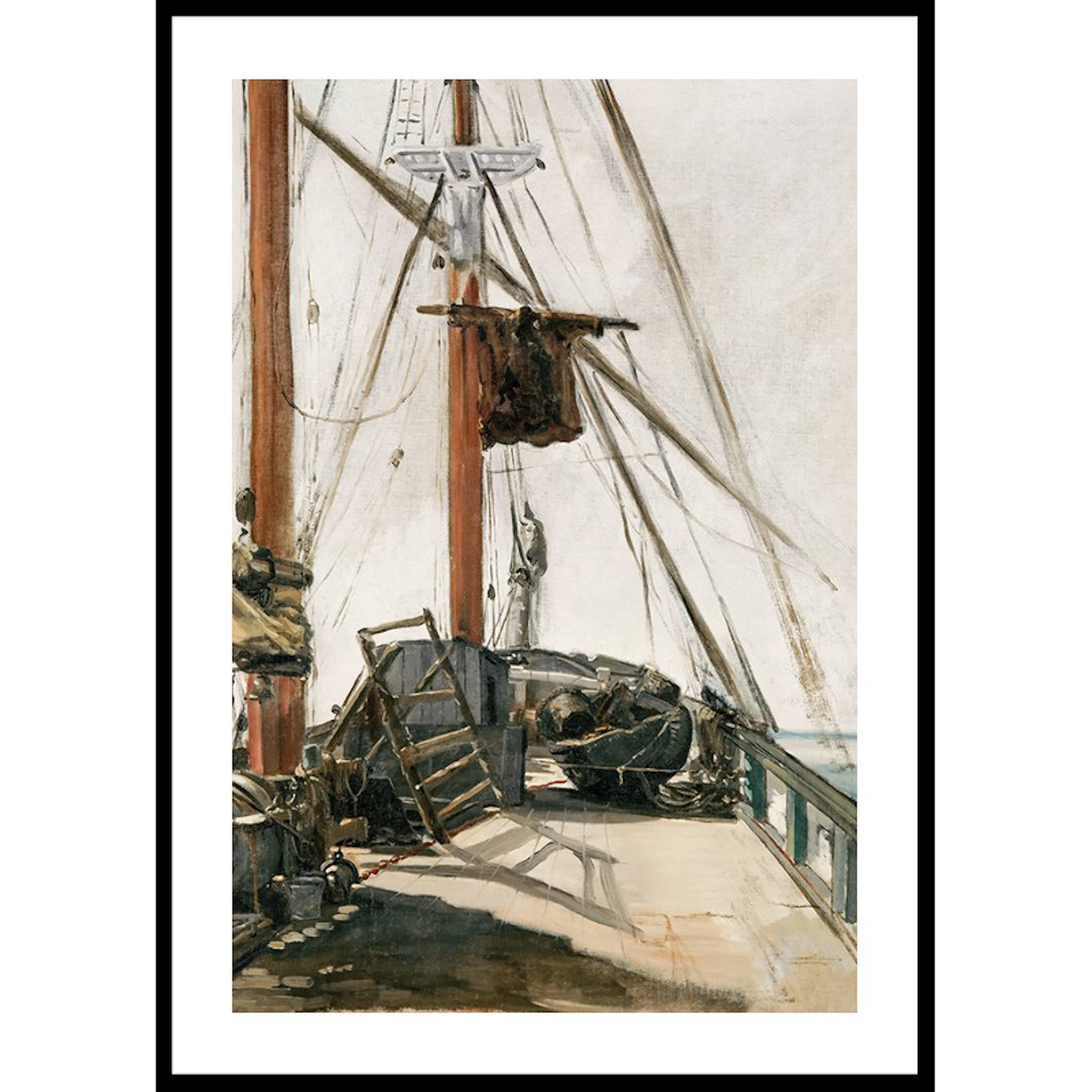 The Ship's Deck By Édouard Manet 30x40 30x40 cm
