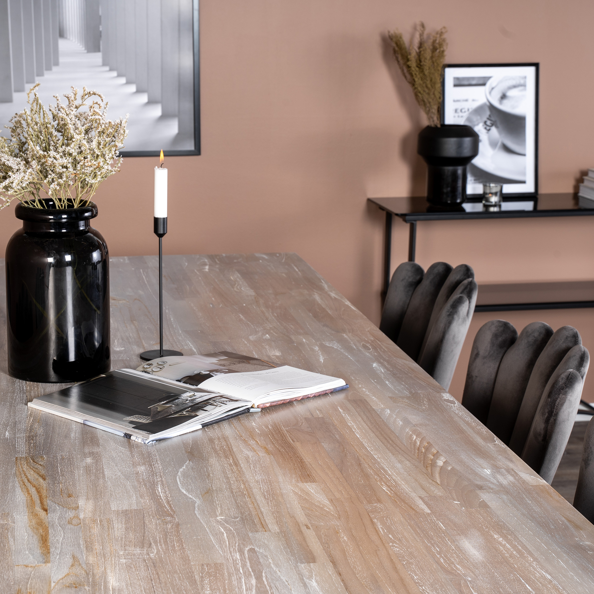 Matgrupp furniture/fashion Jenni med 6 Limhamn Light Stolar