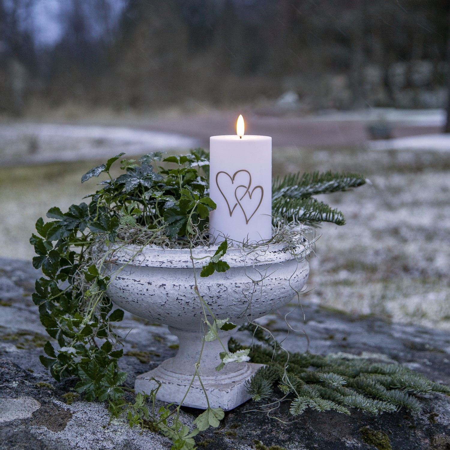 Ljus Star Trading Flamme Heart Batteriljus