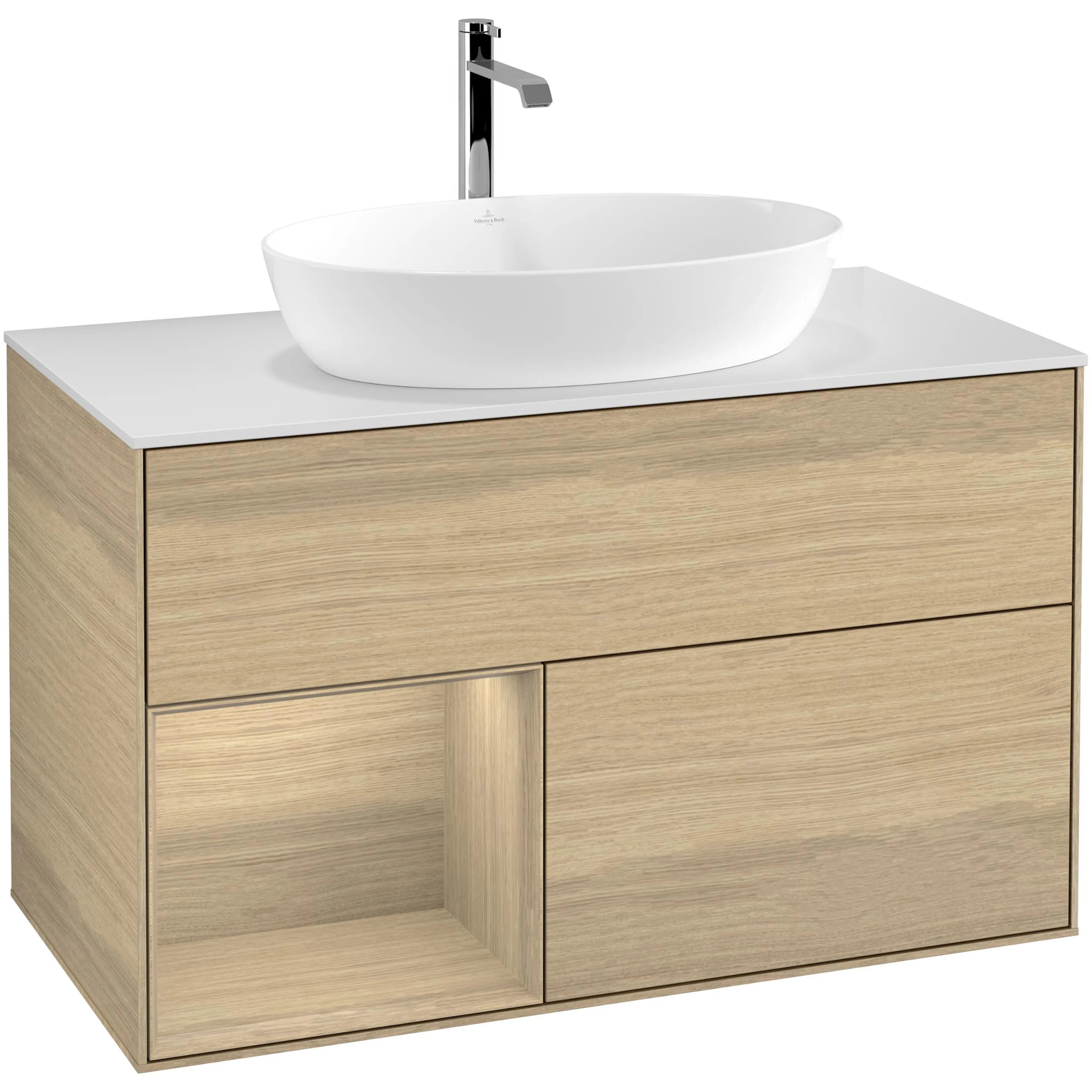 Tvättställsskåp Villeroy & Boch Finion med 2 Lådor Hylla och Bänkskiva för Fristående Tvättställ från Artis & Collaro