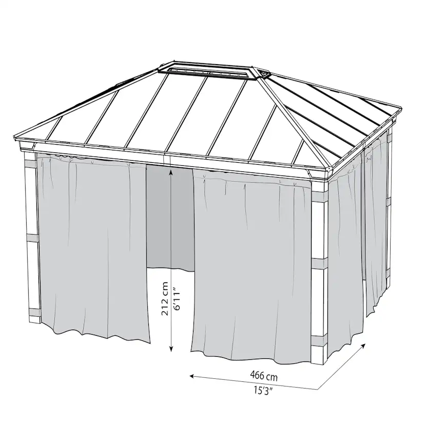 Gardin Canopia by Palram 4-Pack Till Dallas Paviljong 4,2x4,8 m
