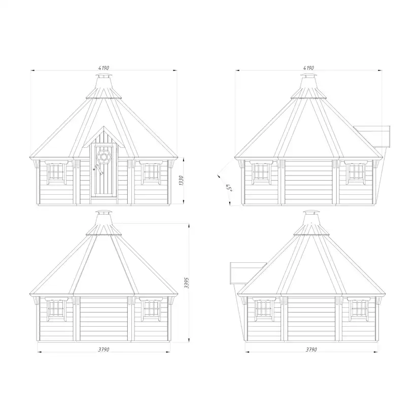 Grillkåta Palmako Eva 11,9 m2