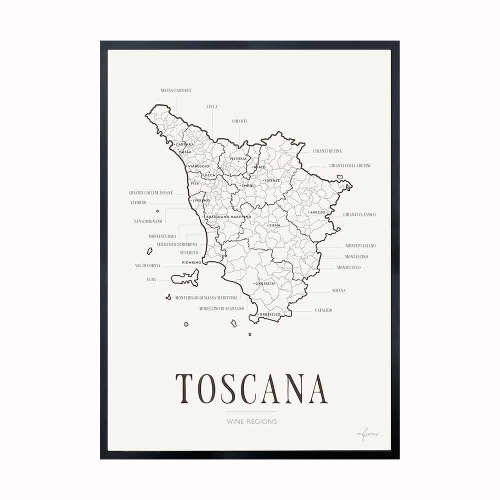 Poster Corkframes Vinkarta Toscana
