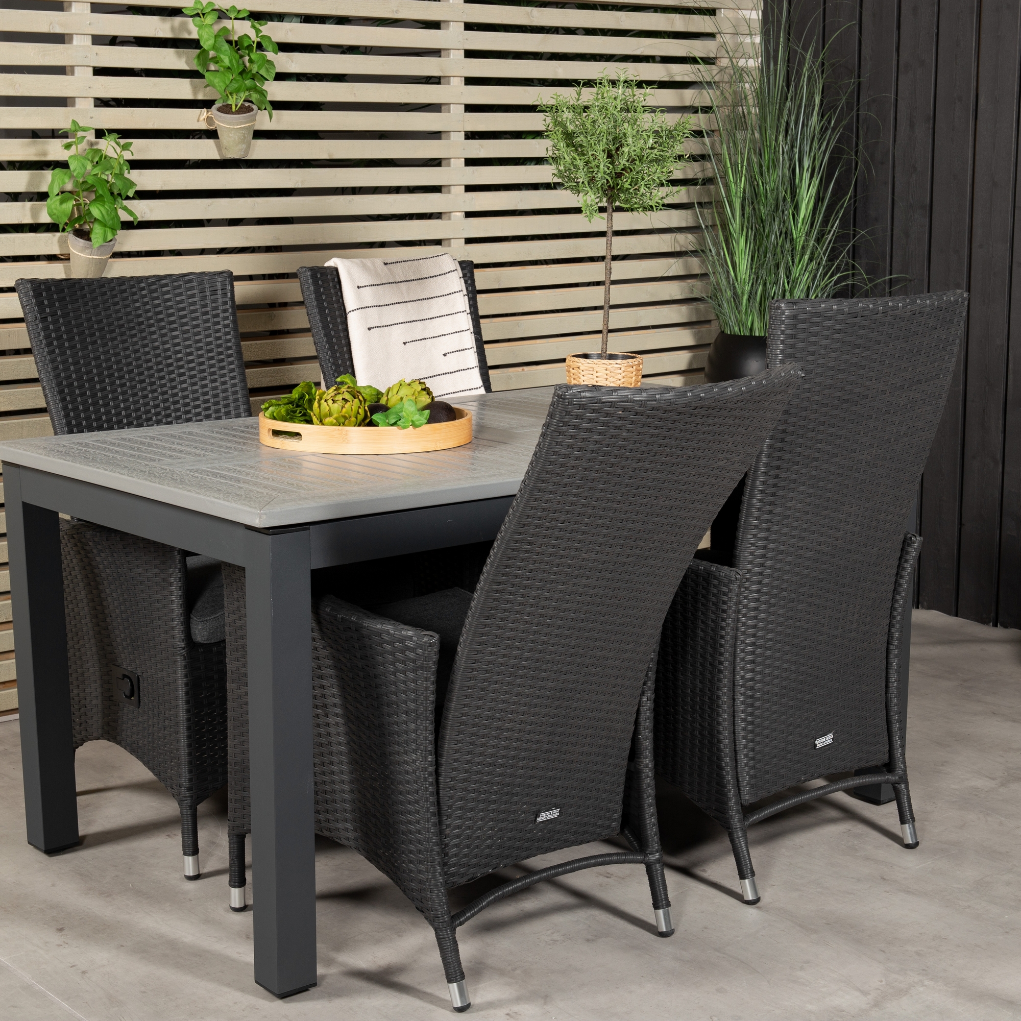 Matgrupp Venture Home Aleyna 160/240 med 4 Pishi Matstolar