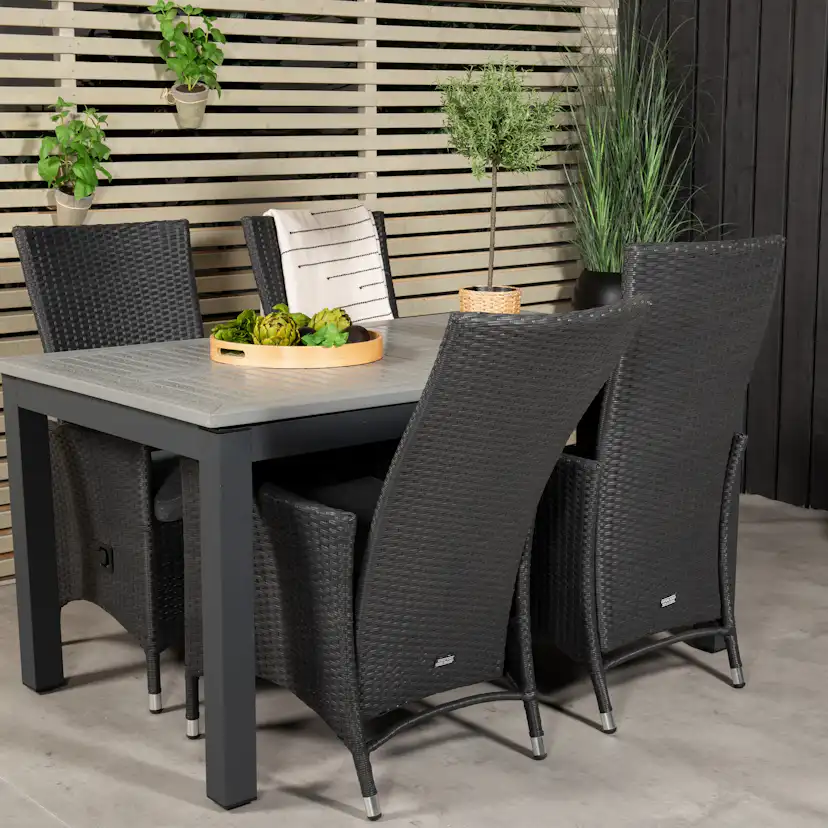 Matgrupp Venture Home Aleyna 160/240 med 4 Pishi Matstolar