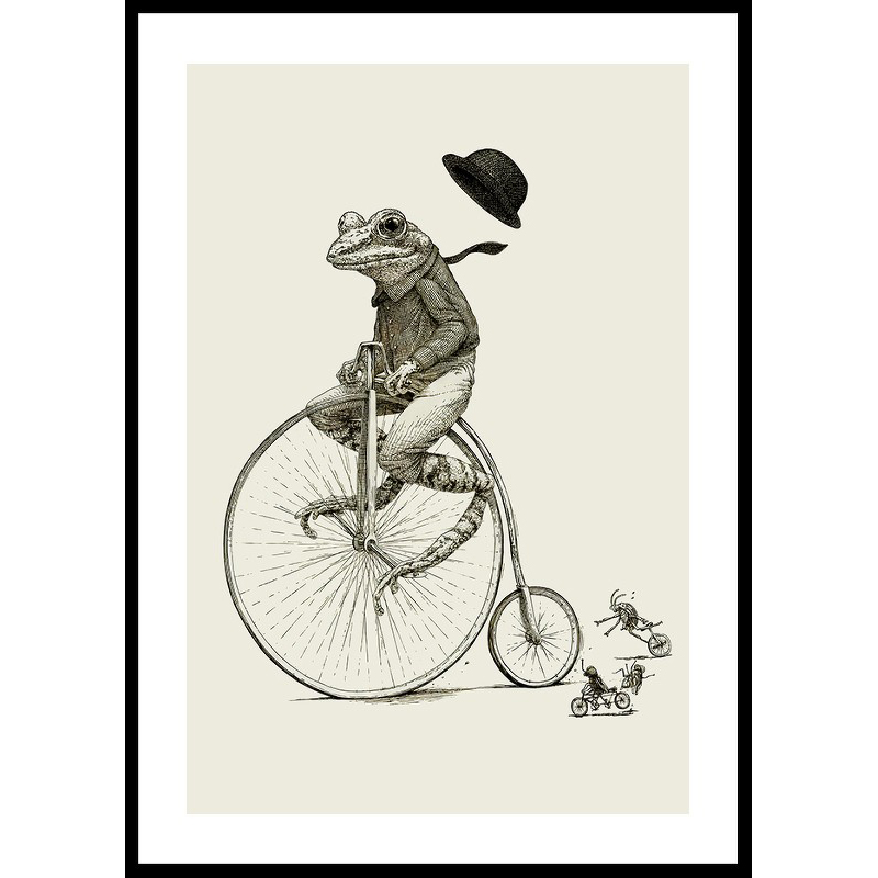 Poster Gallerix Frog On A Bicycle