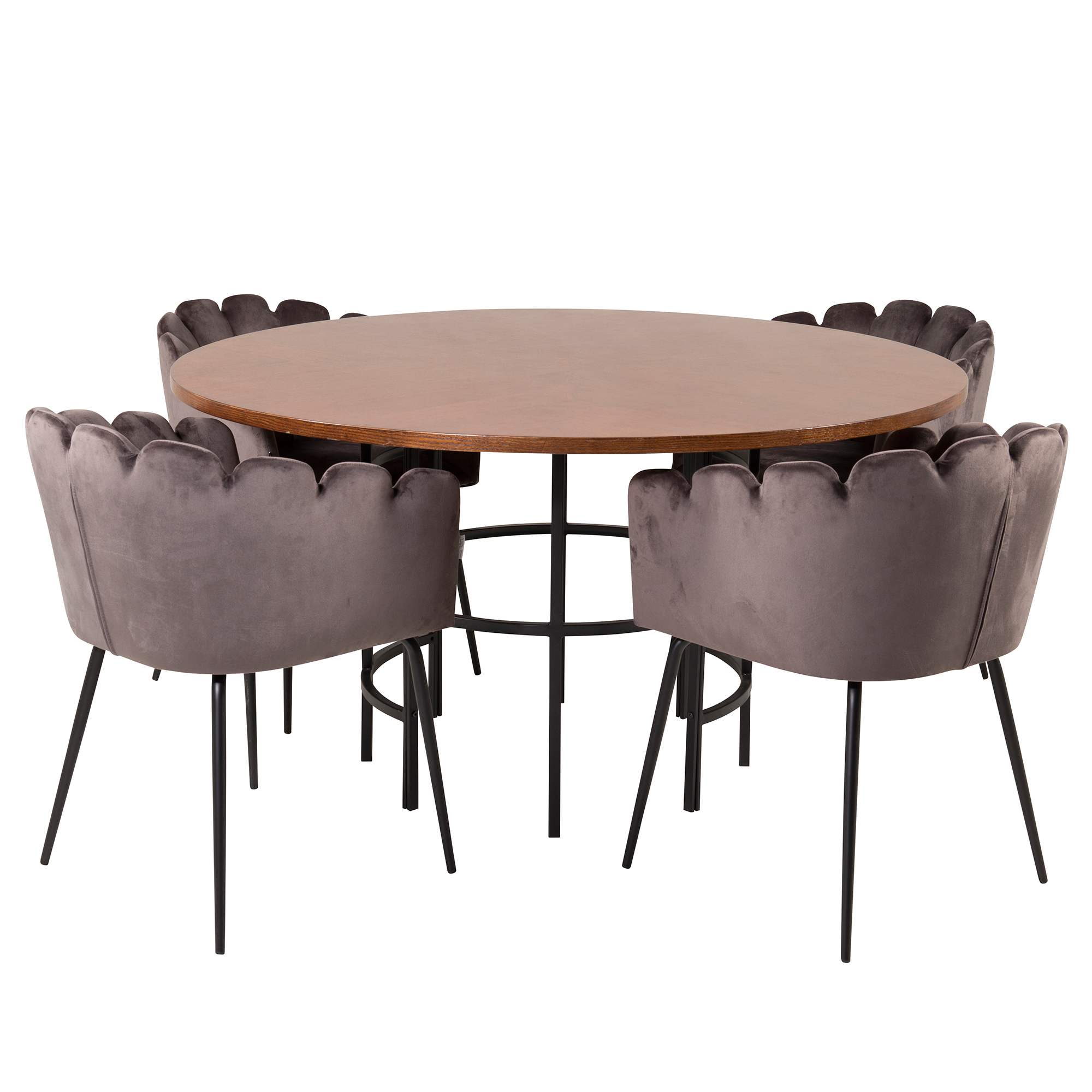 Matgrupp furniture/fashion Copenhagen med 4 Gråa Limhamn Stolar