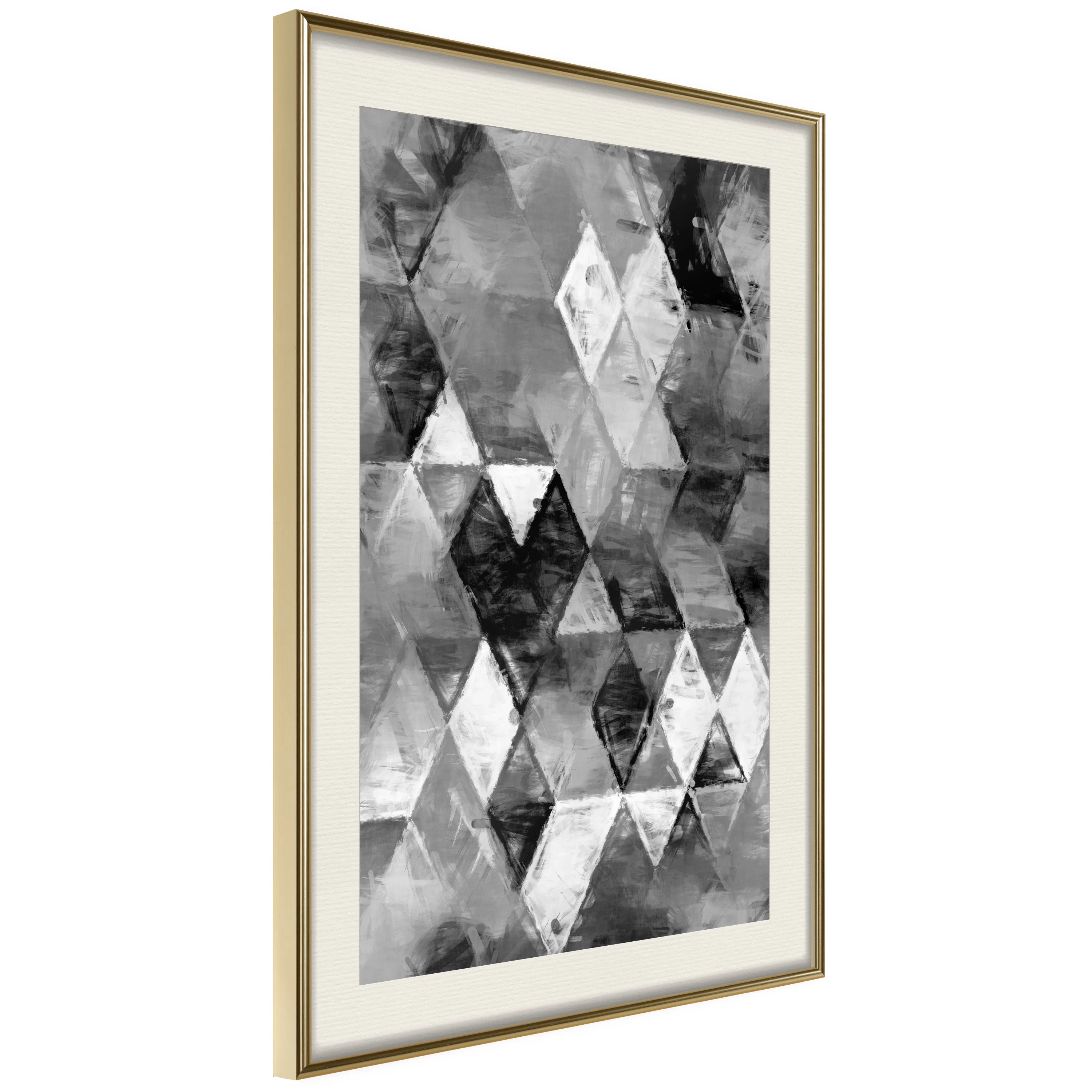 Poster Artgeist Affisch Black and White Diamonds