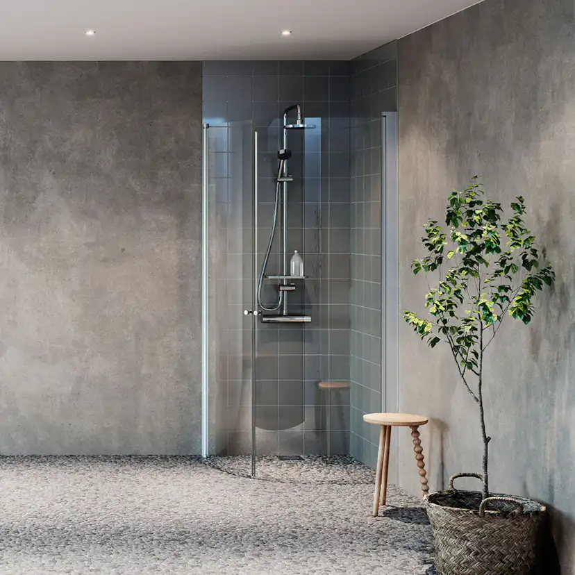 Contura Shower Showerama 10-4 duschvägg för rund Duschhörna: B=90cm, L=9 Mått: 900x900x2000 mm