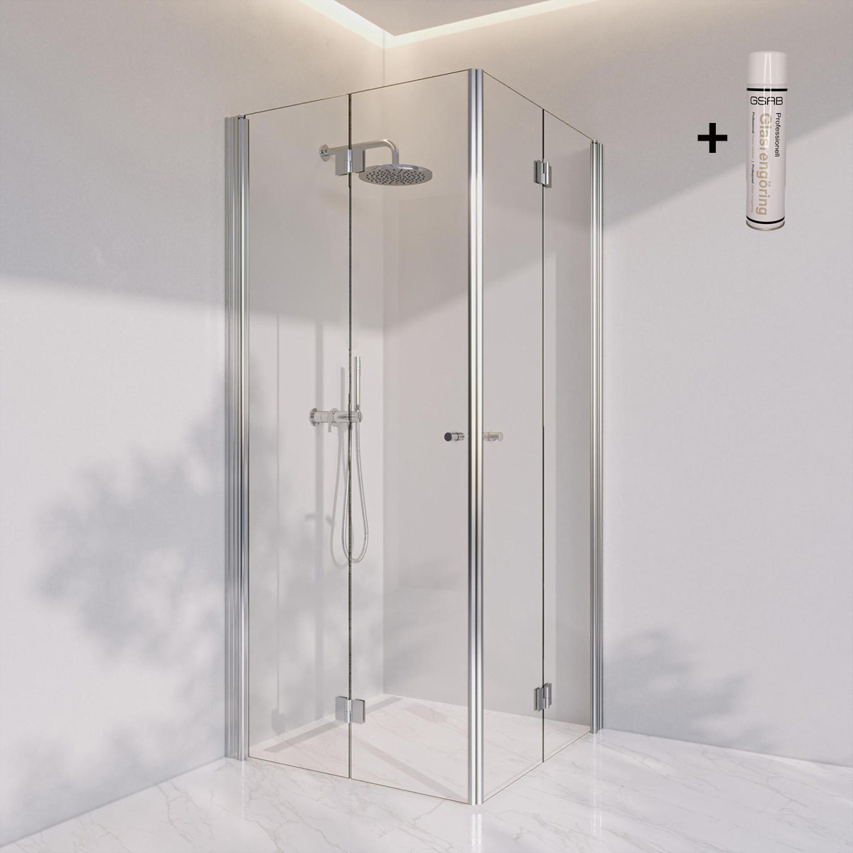 Duschhörn Invitrea Prime PH33 med Glasrengöring