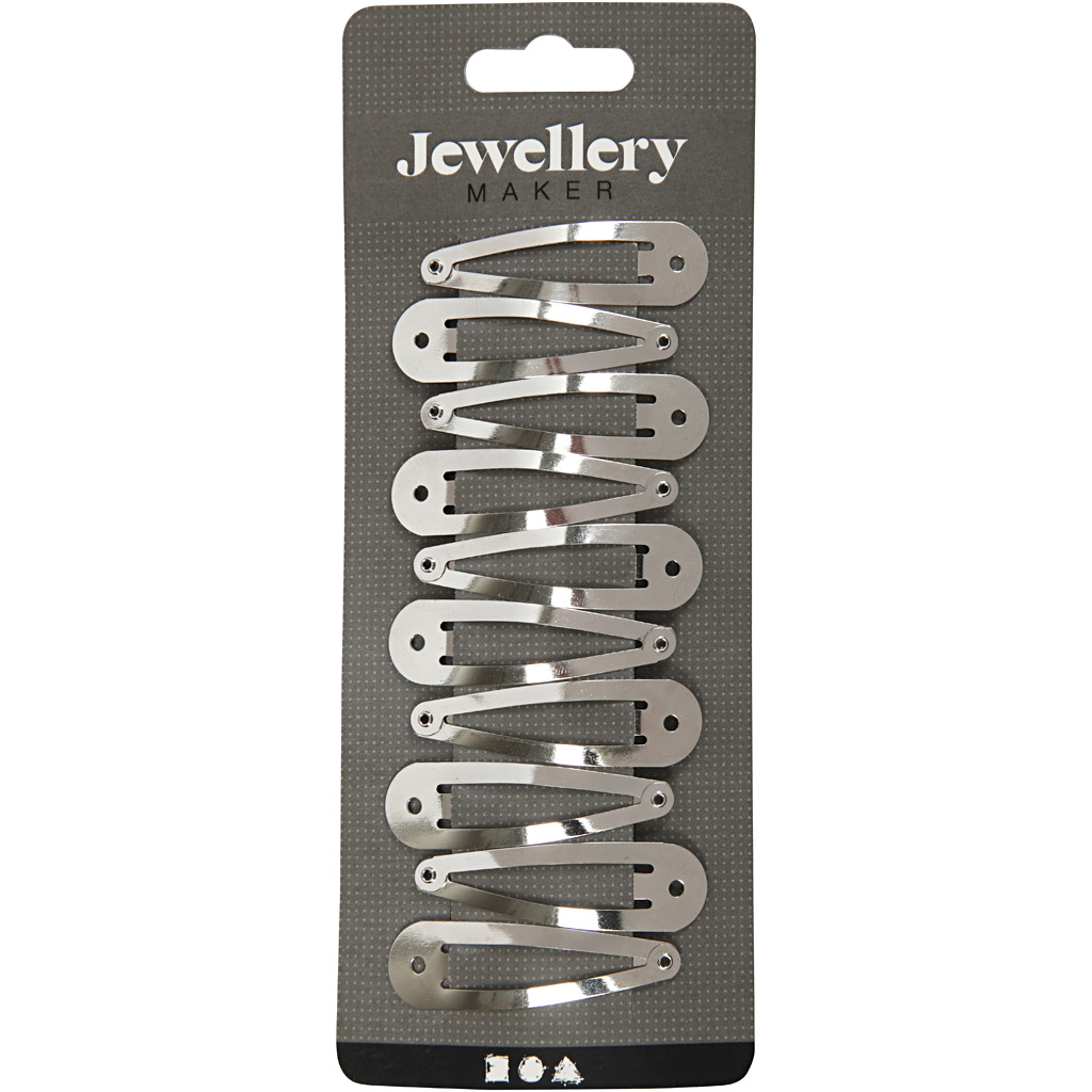 Hårspännen Creativ Company Försilvrad 45x14 mm 1 Förp