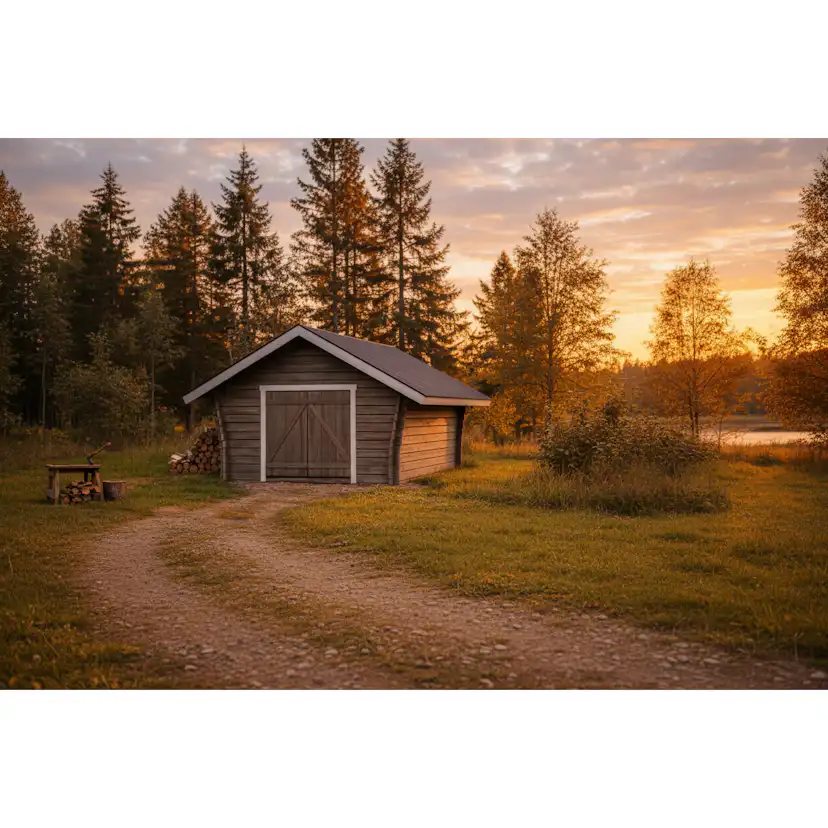 Timmerlada LP Garden Kymppi med spaltvägg 10 m²