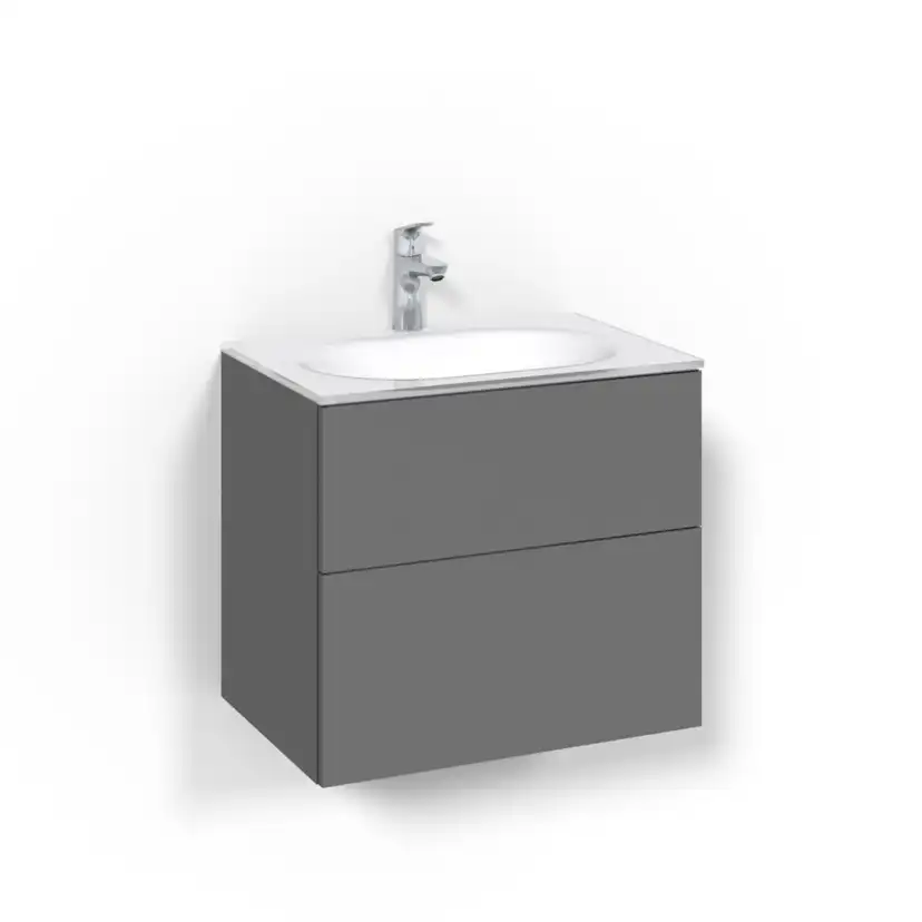 Tvättställsskåp Macro Design Crown Plain Med Glastvättställ
