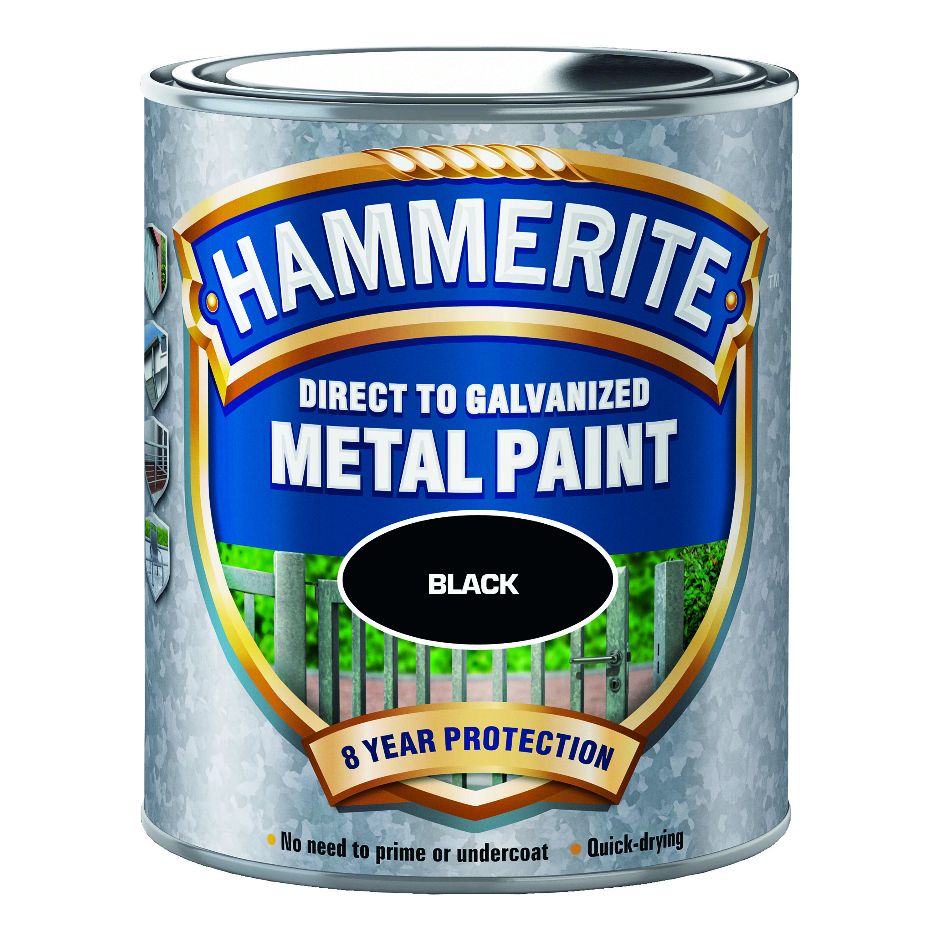 Metallfärg Hammerite Direkt På Galv Svart 750ml
