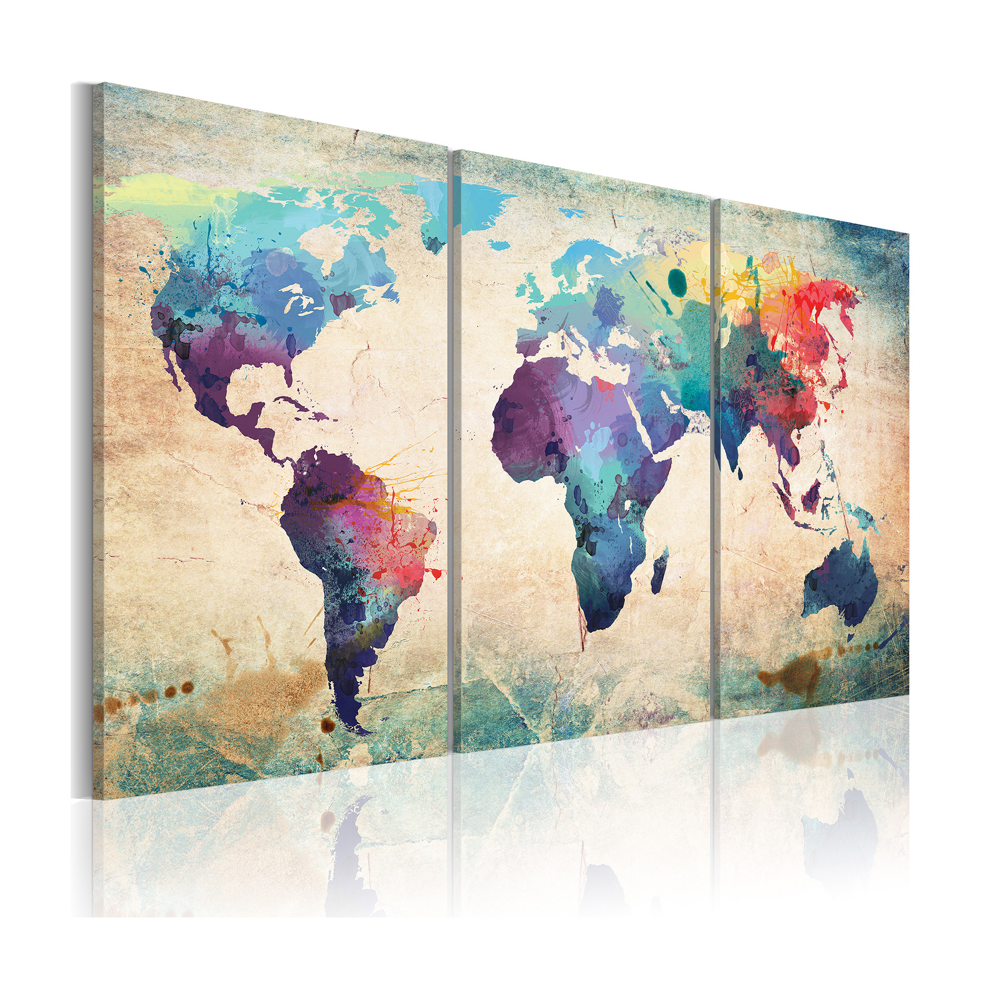 Tavla Arkiio Världen Målade Med Akvarell