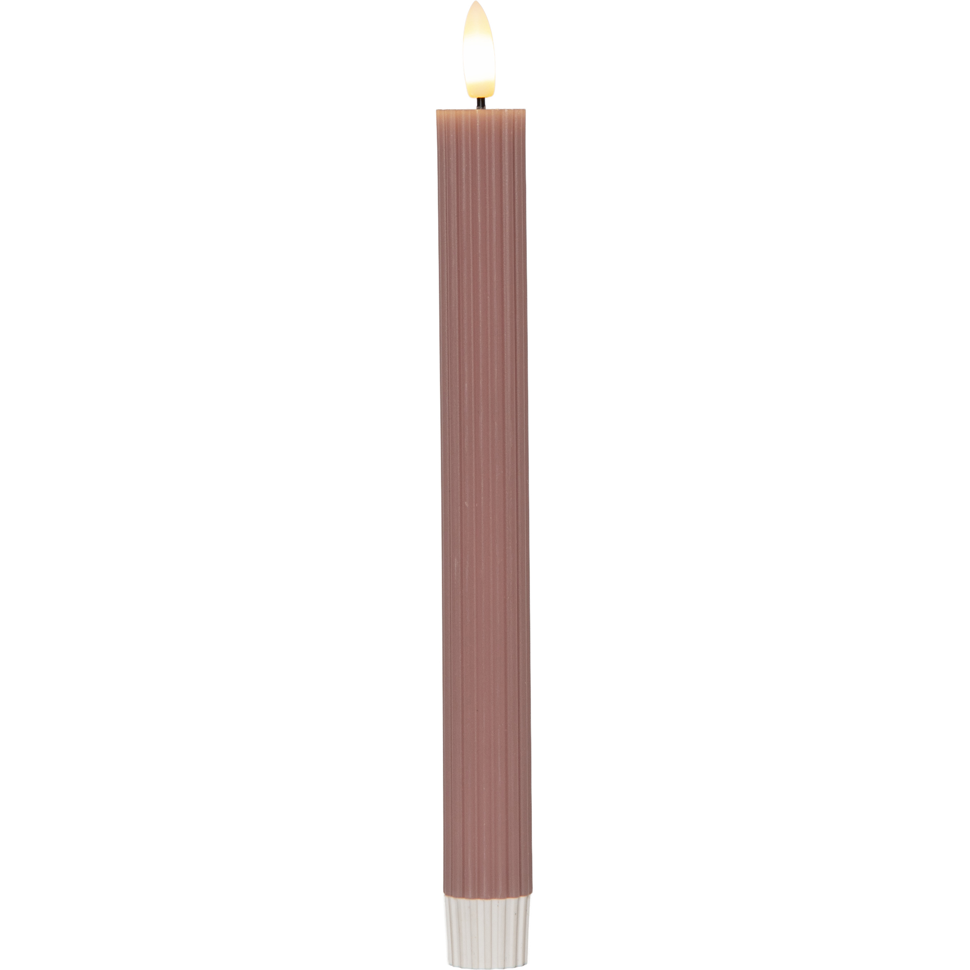 LED Antikljus 2-pack Flamme Stripe Rosa 25 cm Rosa