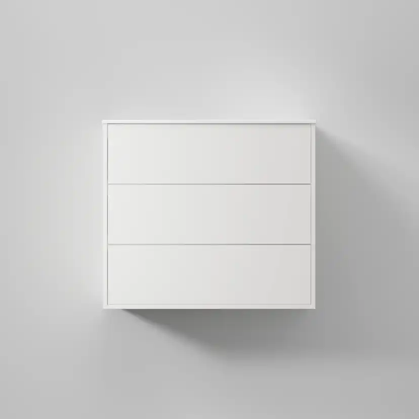 Kommod Terra Solid 80, Pure White, 3 Lådor Färg: Pure White, Bredd: 800 mm