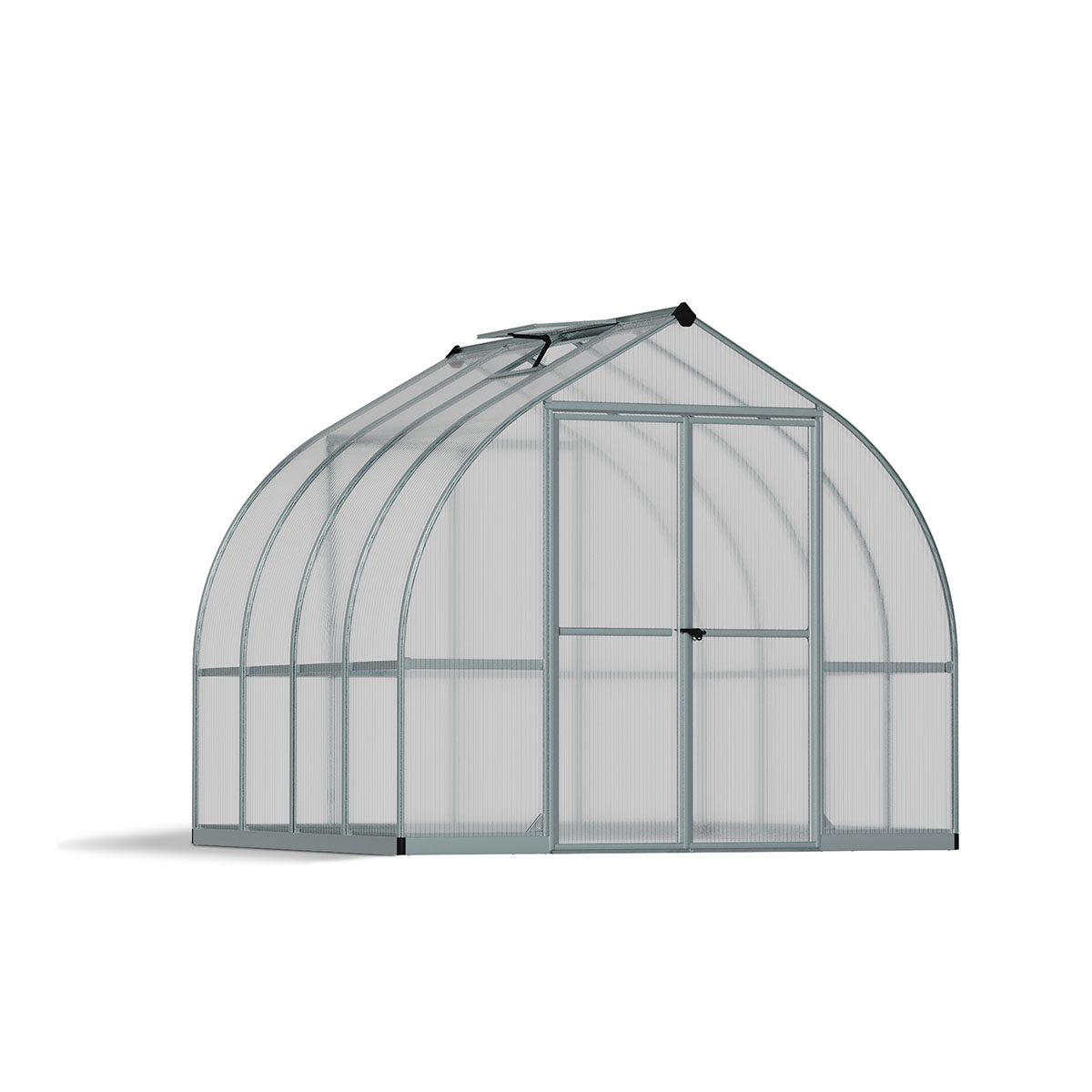 Växthus Canopia by Palram Bella Aluminiumram med UV-Skyddad Polykarbonat & Ventilationsfönster, 6 m²