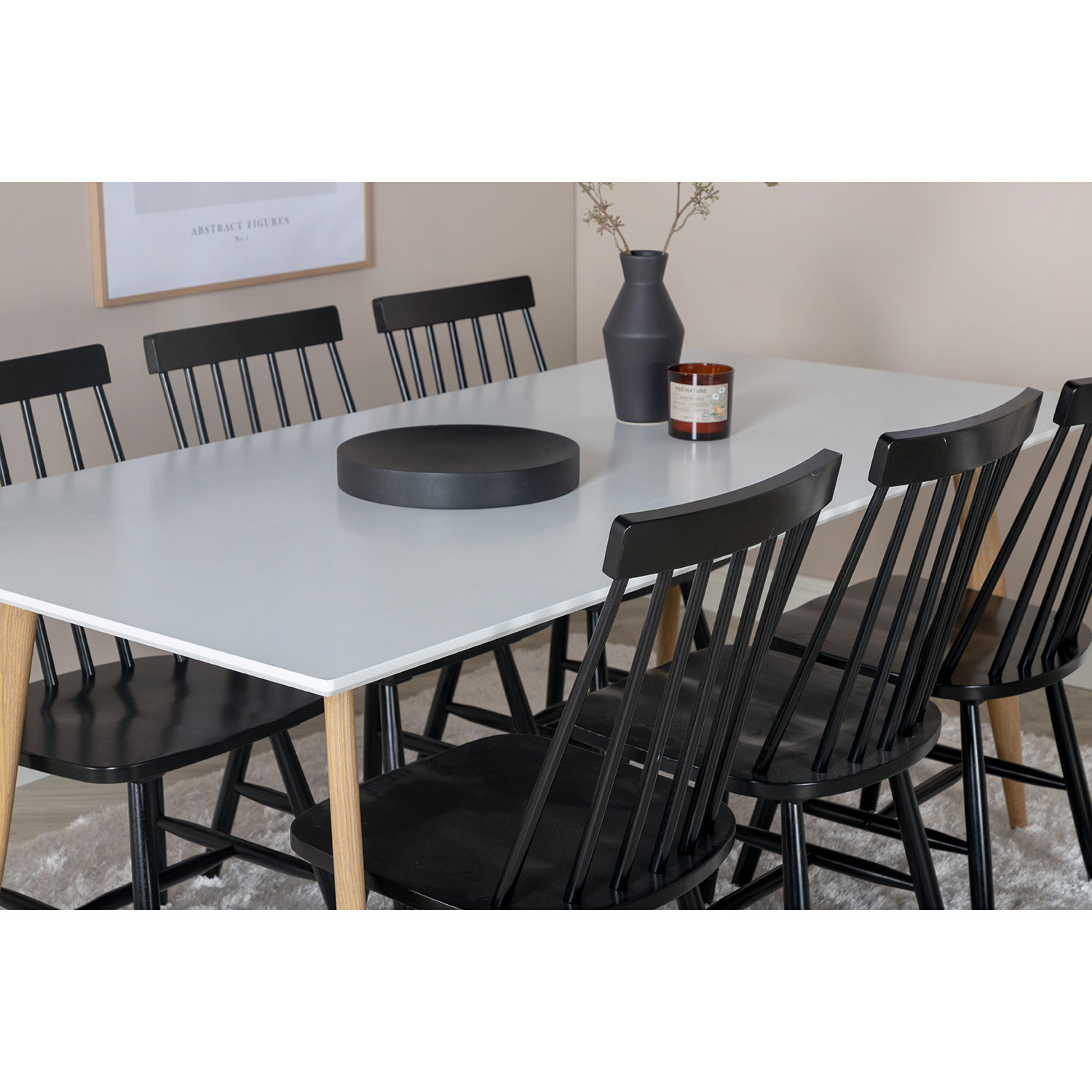 Matgrupp Venture Home Polar med 6 Lönneberga stolar