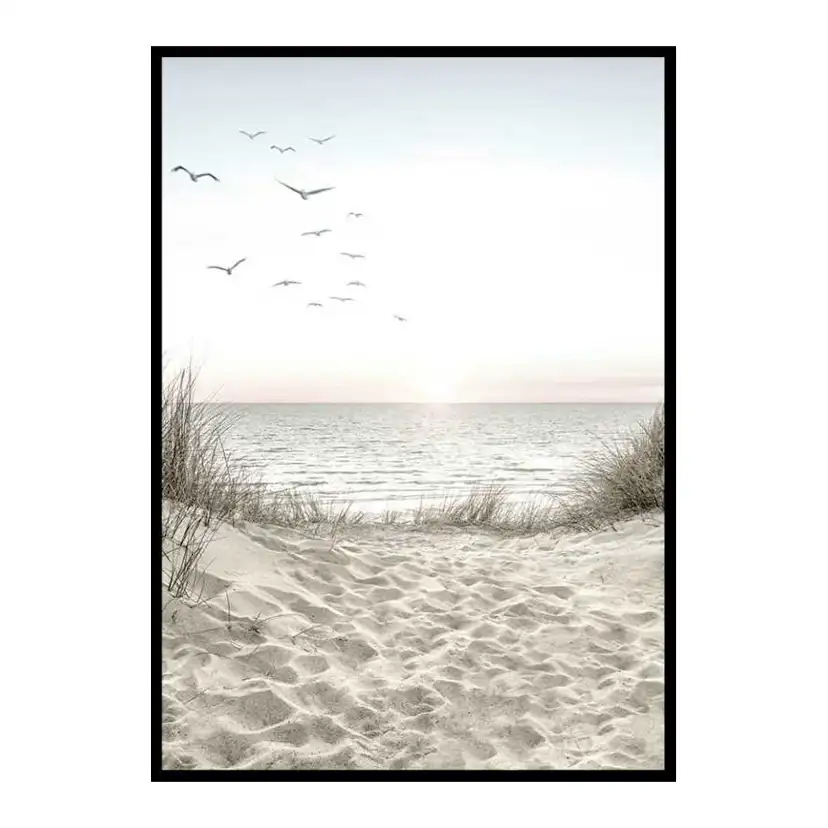 Poster Gallerix Seagulls Sandy Beach