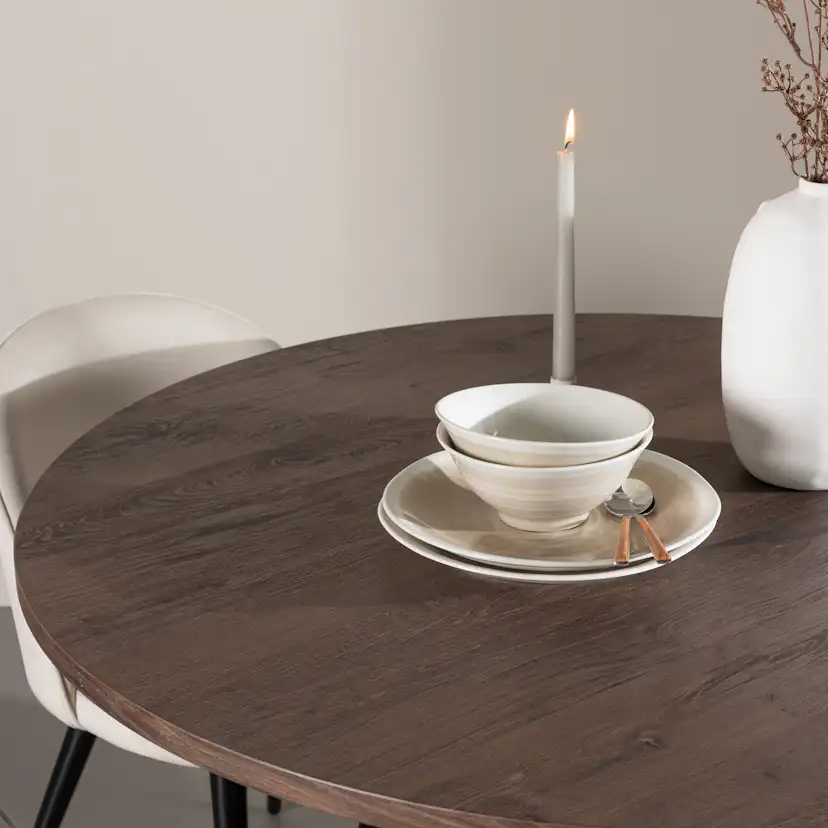 Matgrupp Venture Home Bootcut Ø110 med 4 st Velvet Stolar