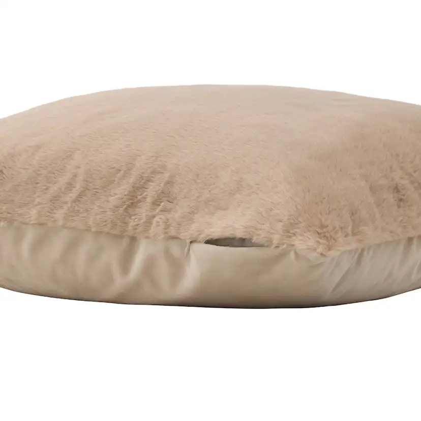 Thea Cushion Cover Rabbit fur/Poly Velvet - Beige Beige