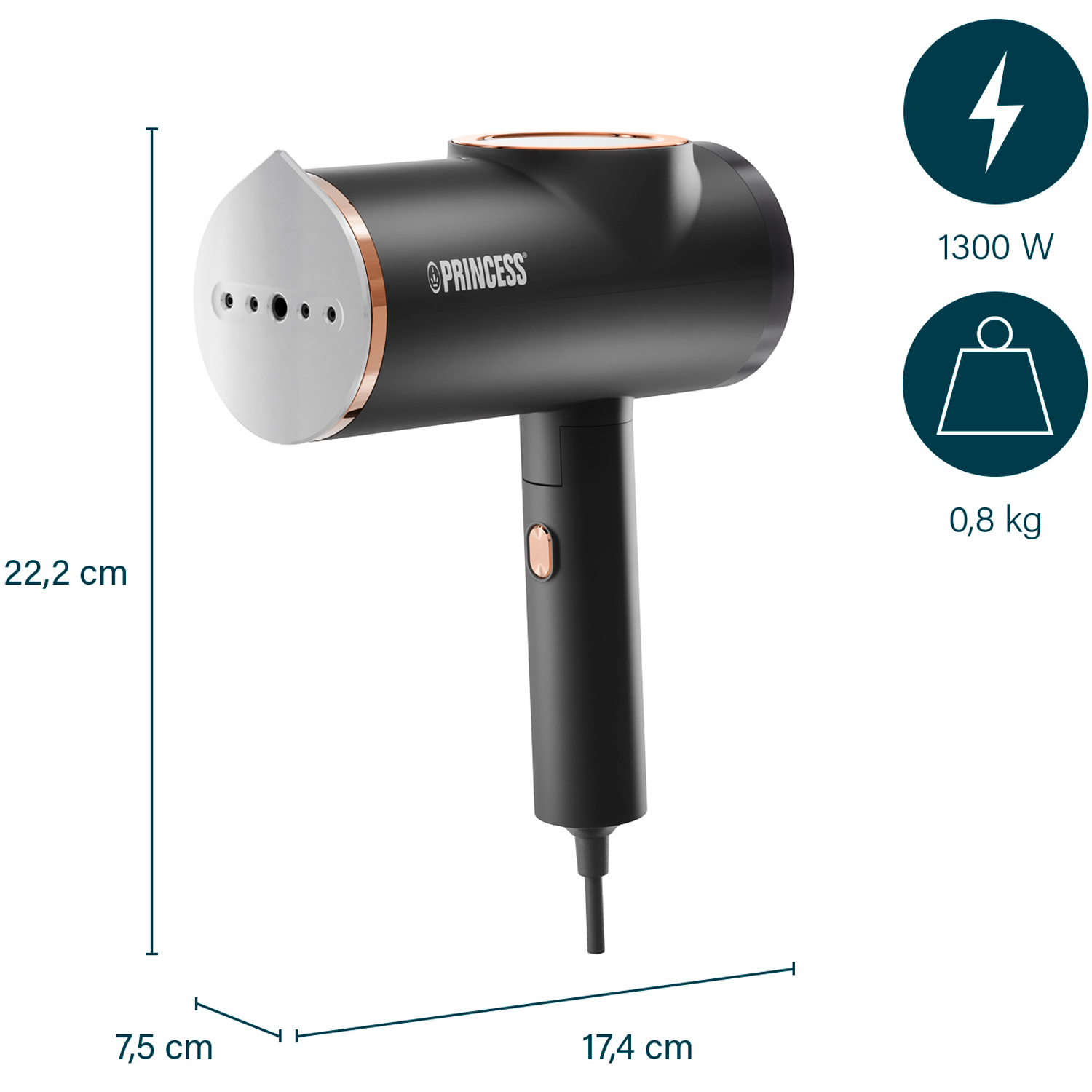 Garment Steamer 2in1 Princess med Noppborttagare