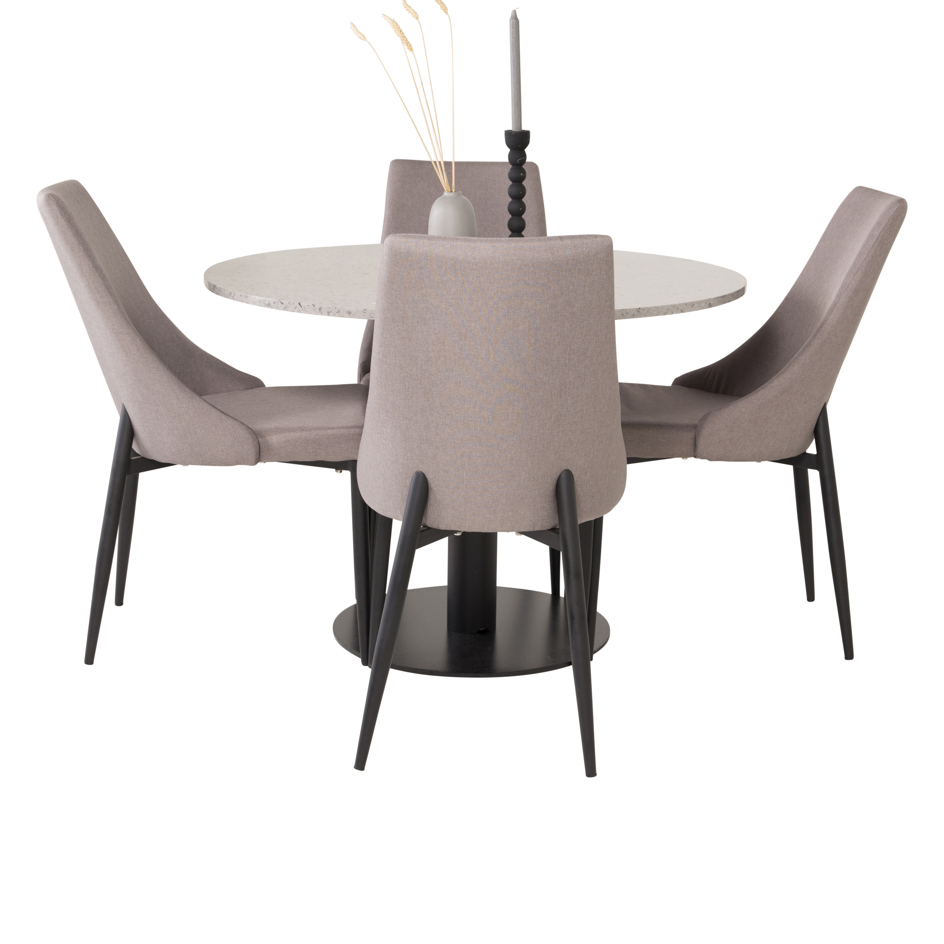 Matgrupp Venture Home Roxanna med 4 Laura Stolar Grå