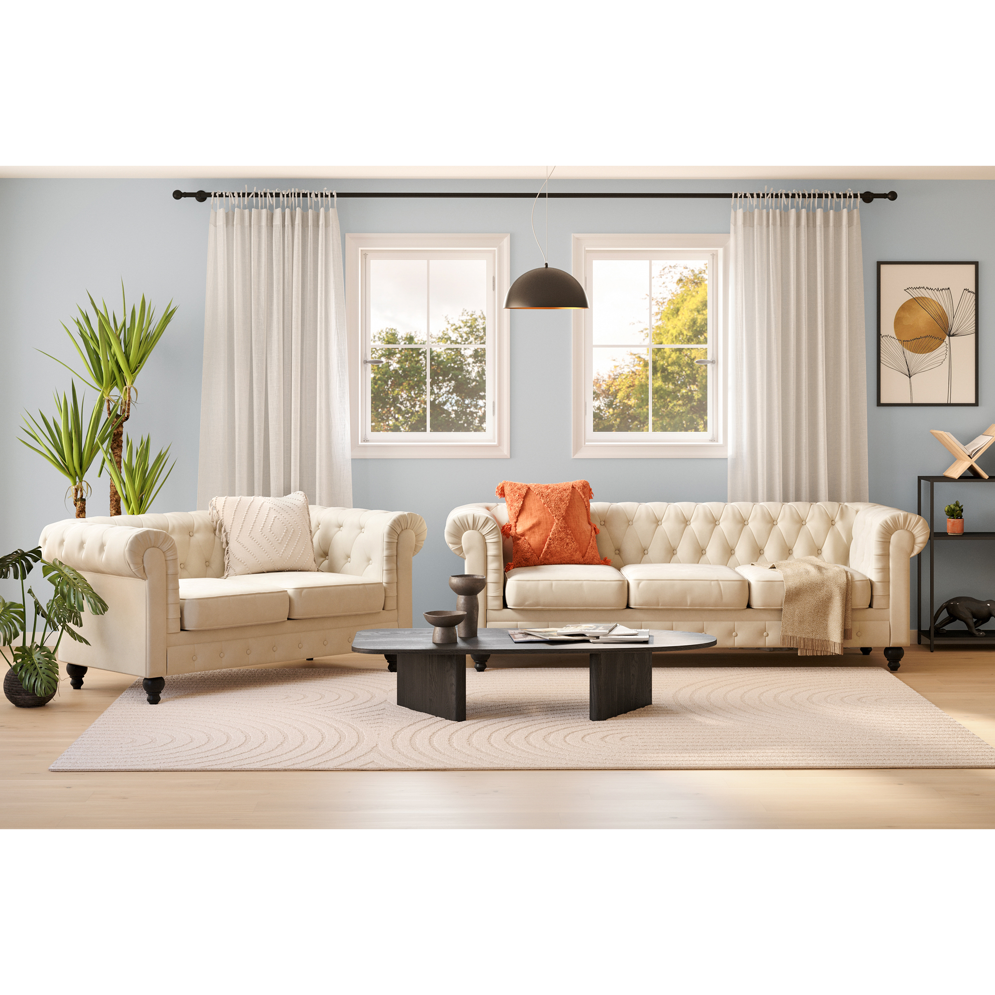 Soffgrupp Manor House Chesterfield Lyx 3-sits och 2-sits