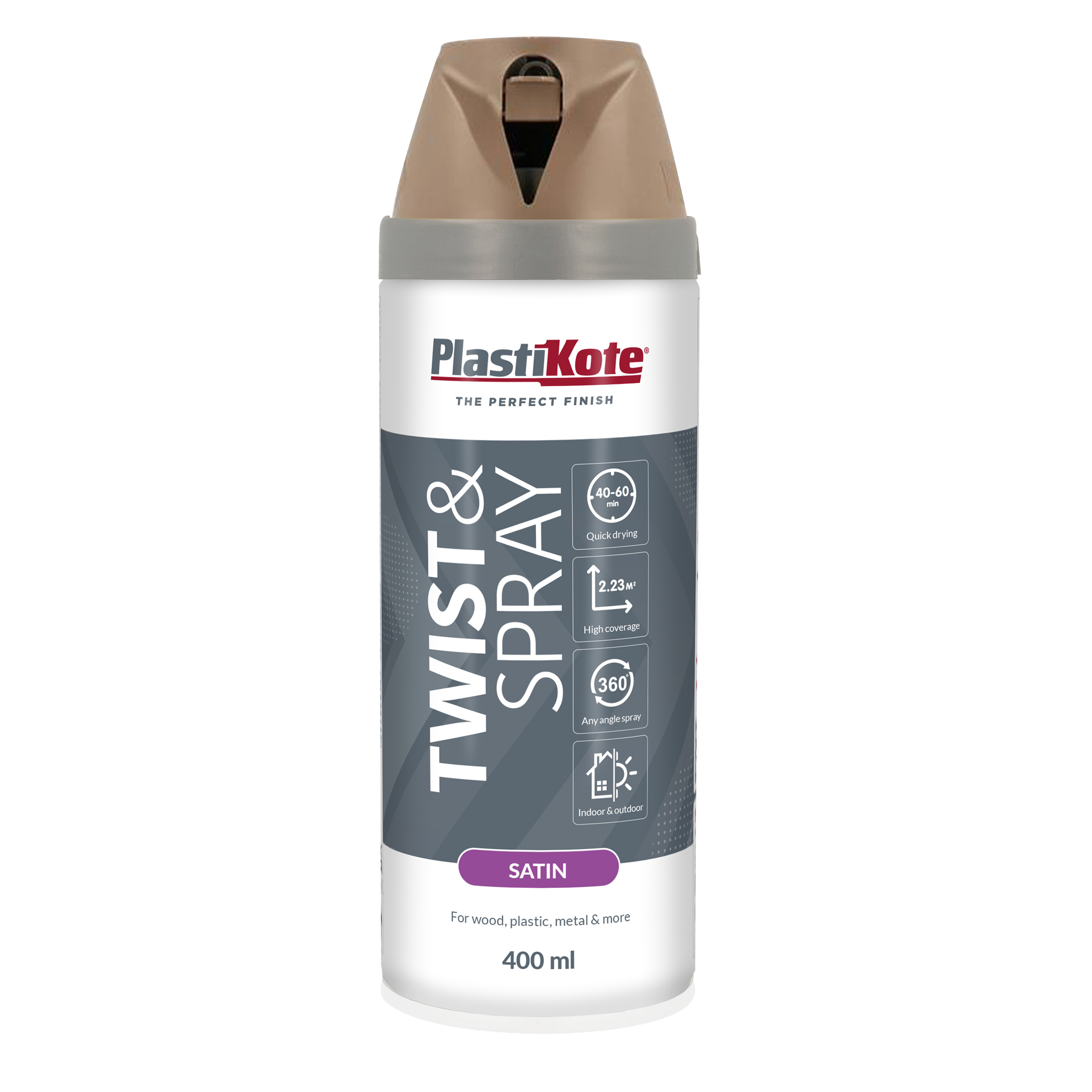 Sprayfärg Plasti-kote T&S Cappuccino Halvblank 400 ml