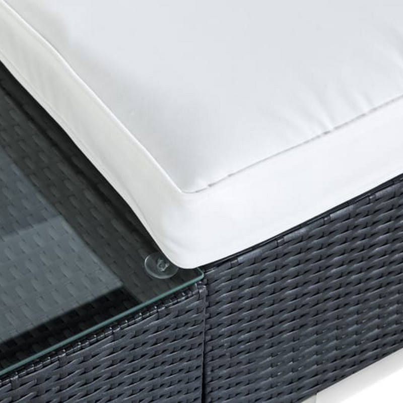 Loungegrupp Comfort Garden Bahamas 5-sits L-Soffa med Avslut och Utebord Utomhus