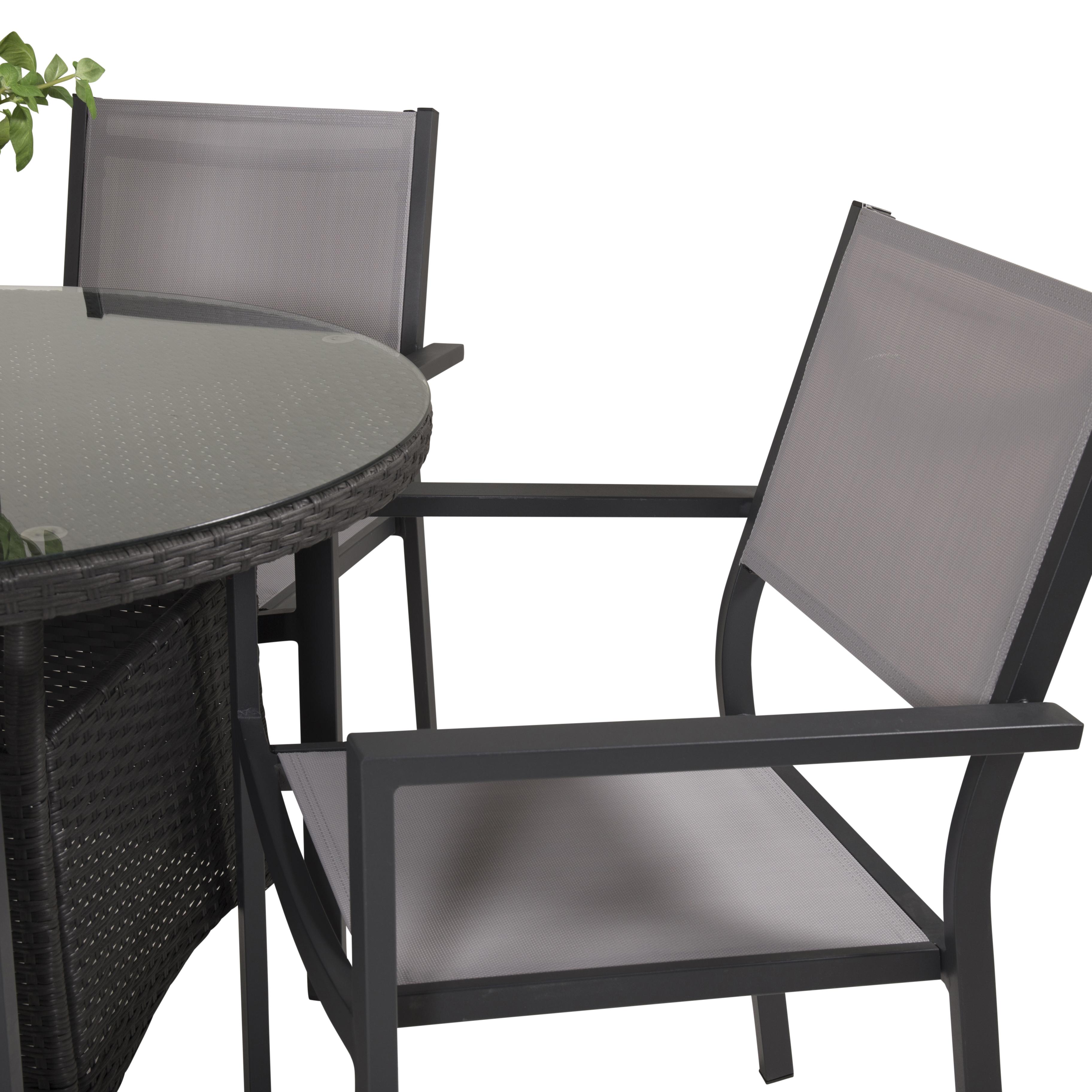 Matgrupp Venture Home Virda Ø 90 med 4 Copacabana Matstolar