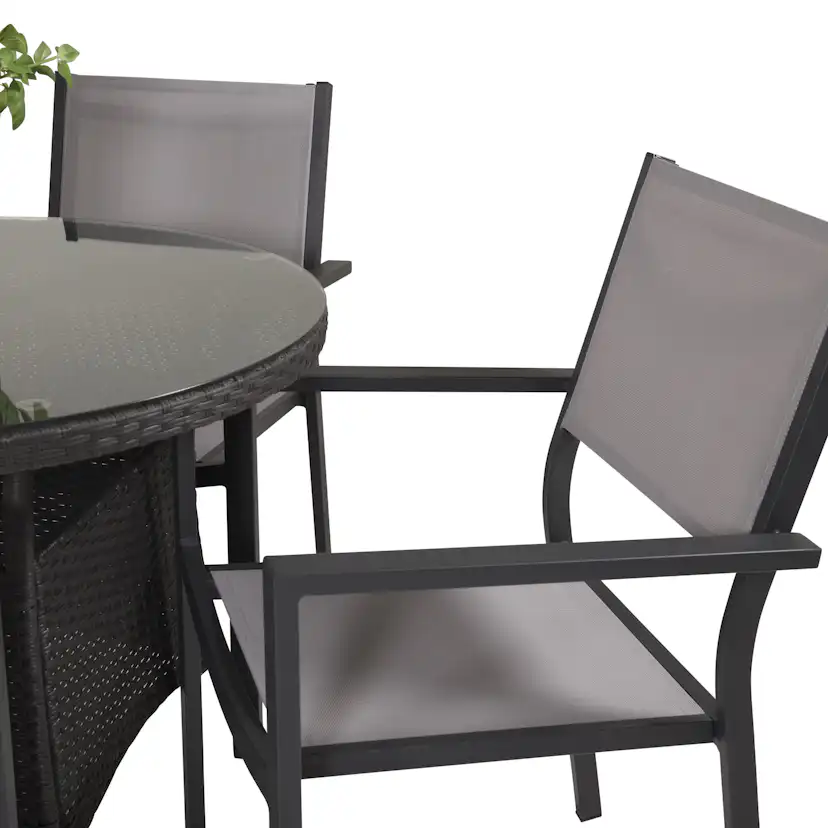 Matgrupp Venture Home Virda Ø 90 med 4 Copacabana Matstolar