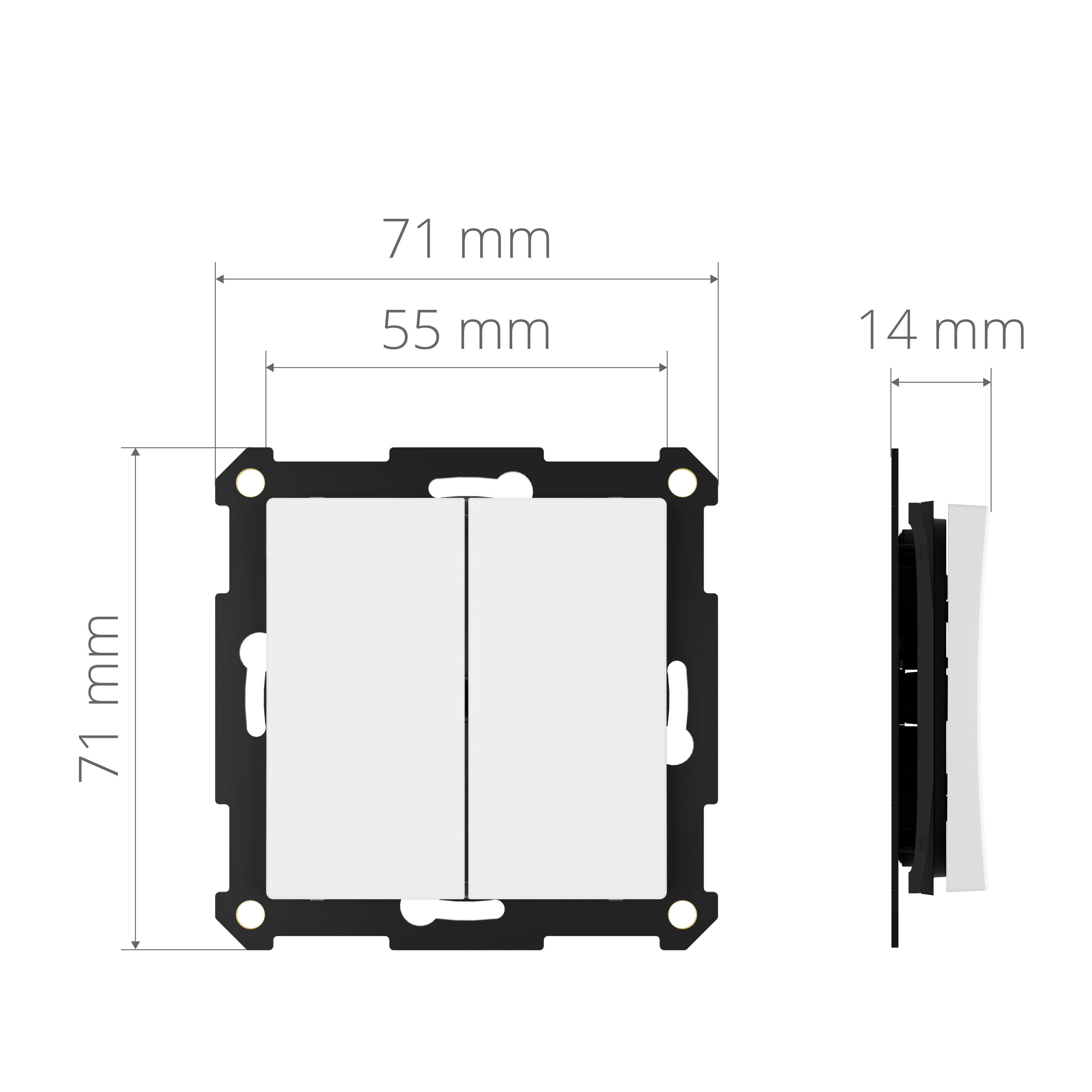 Trådlös Tryckknapp Plejd WPH-01-SW
