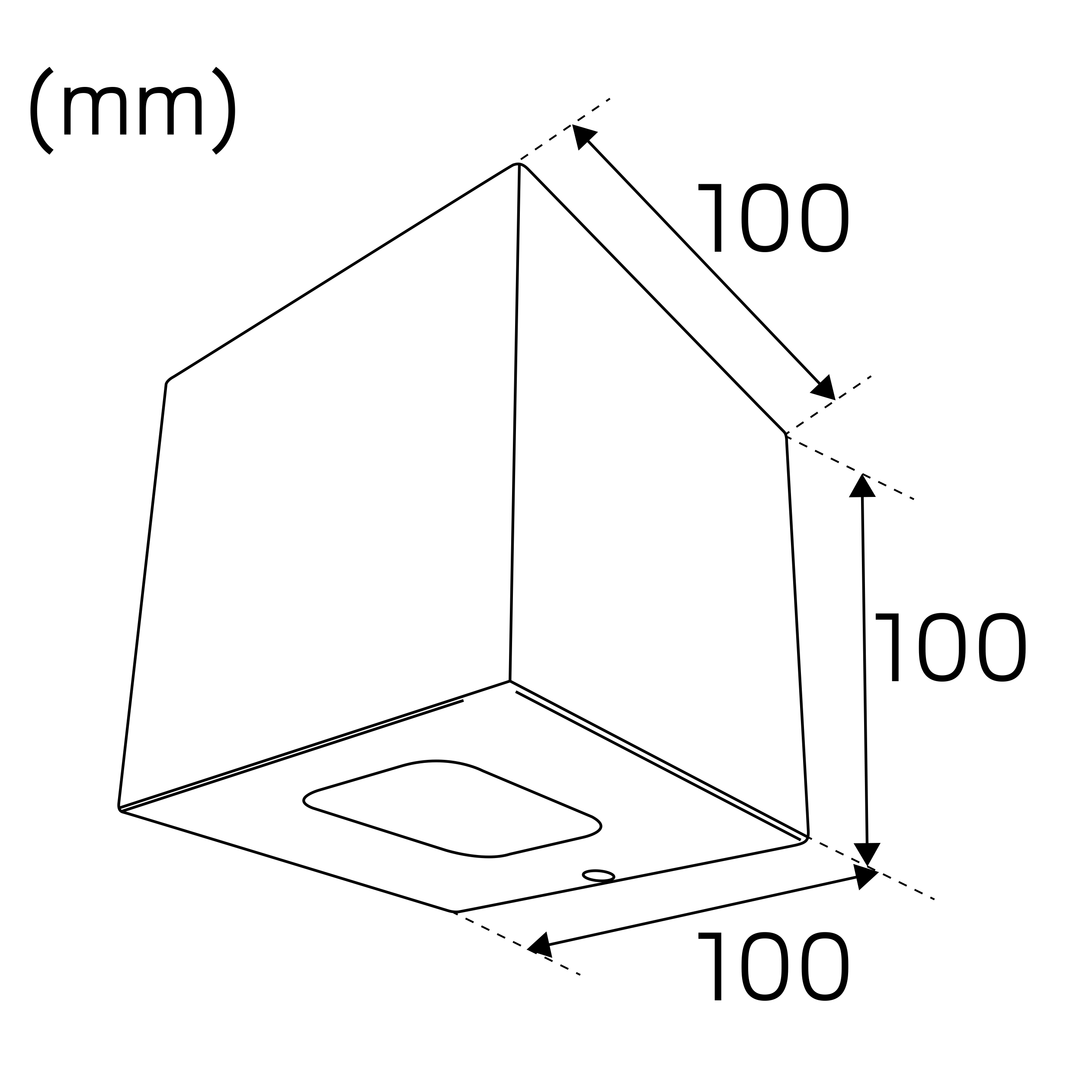 Väggarmatur Hide-a-lite Cube I