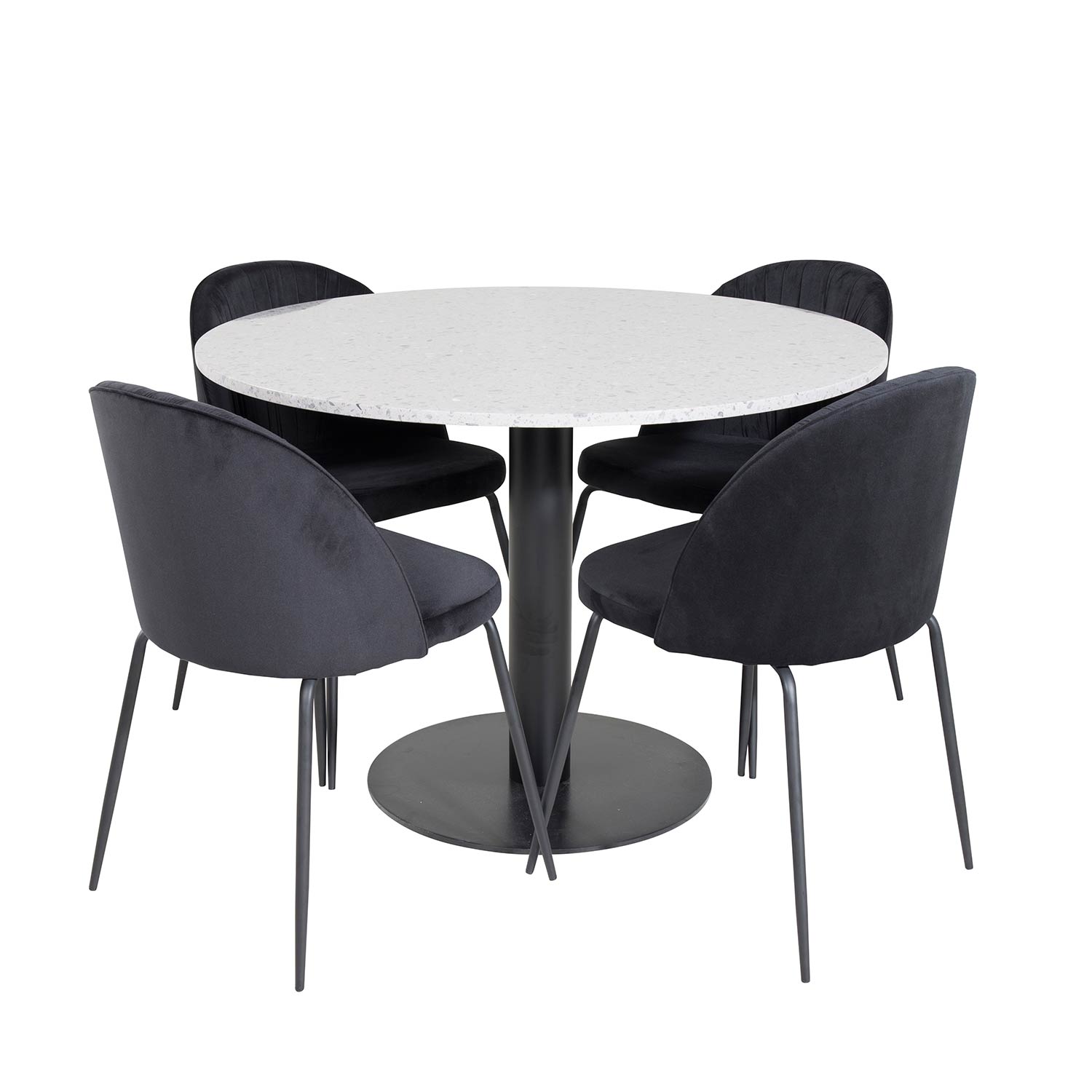 Matgrupp Venture Home Roxanna med 4 Wrigley Stolar Runt