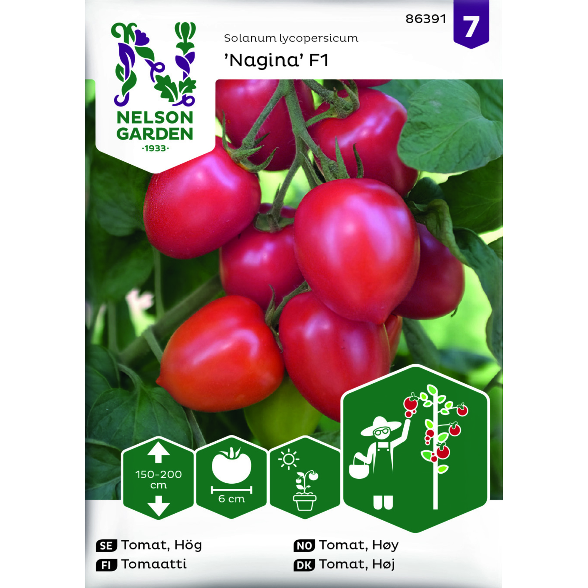 Frö Nelson Garden Tomat Hög Nagina F1