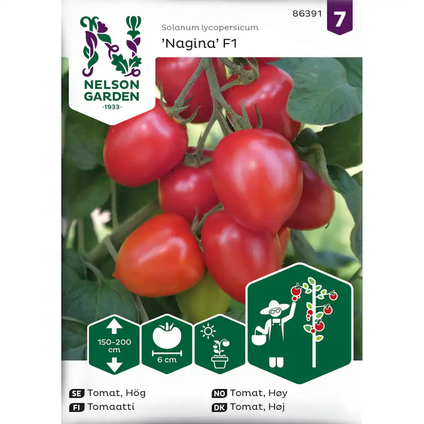 Frö Nelson Garden Tomat Hög Nagina F1