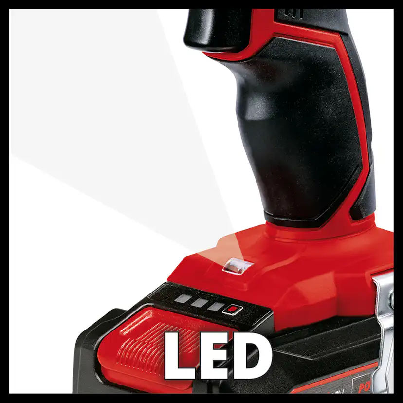 Slagborrmaskinskit Einhell TE-CD 18/2 Li-i med 1x2,5 Ah Batteri och 22 delars Bit- och Borrset