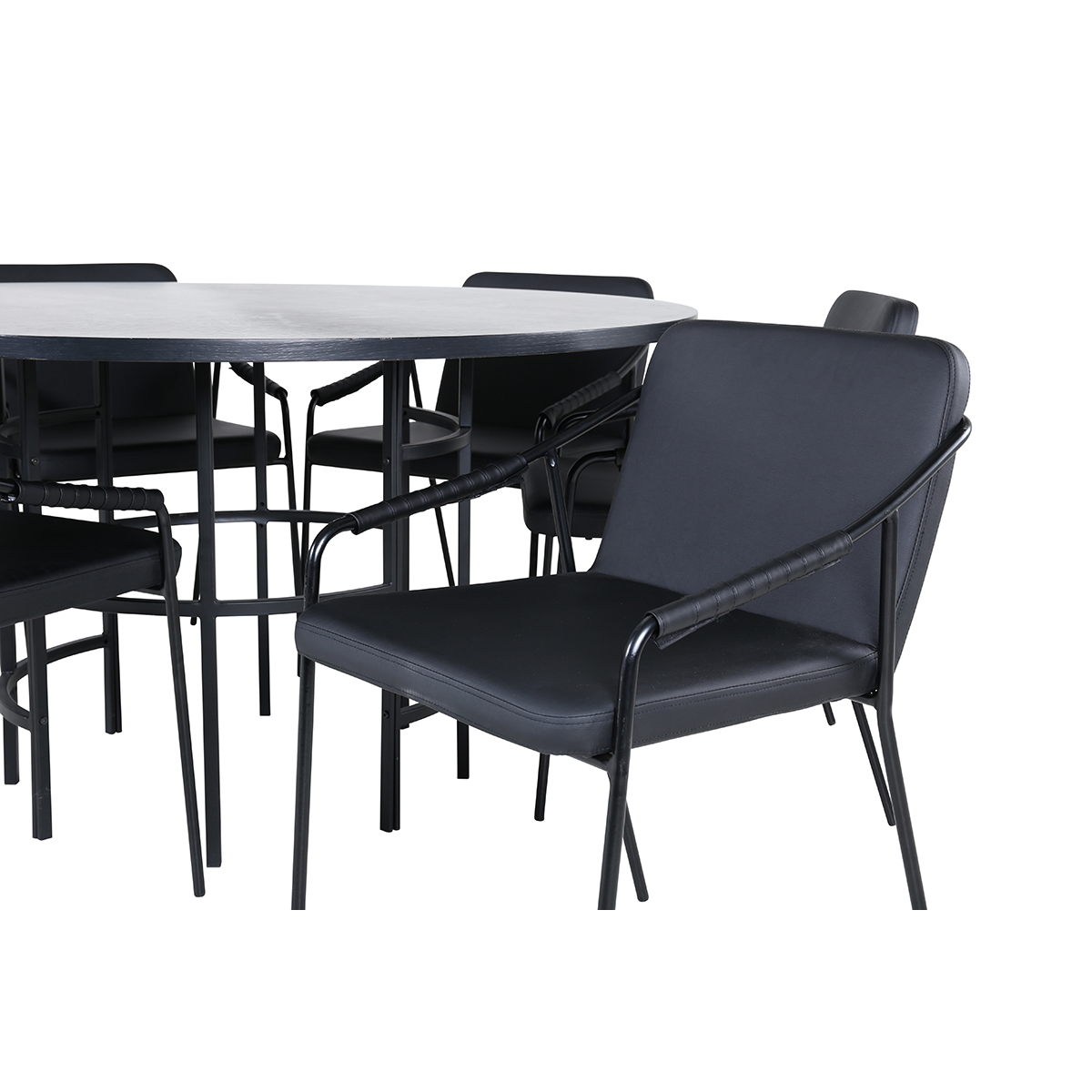 Matgrupp Venture Home Wien med 6 Tjärö Stolar Konstläder