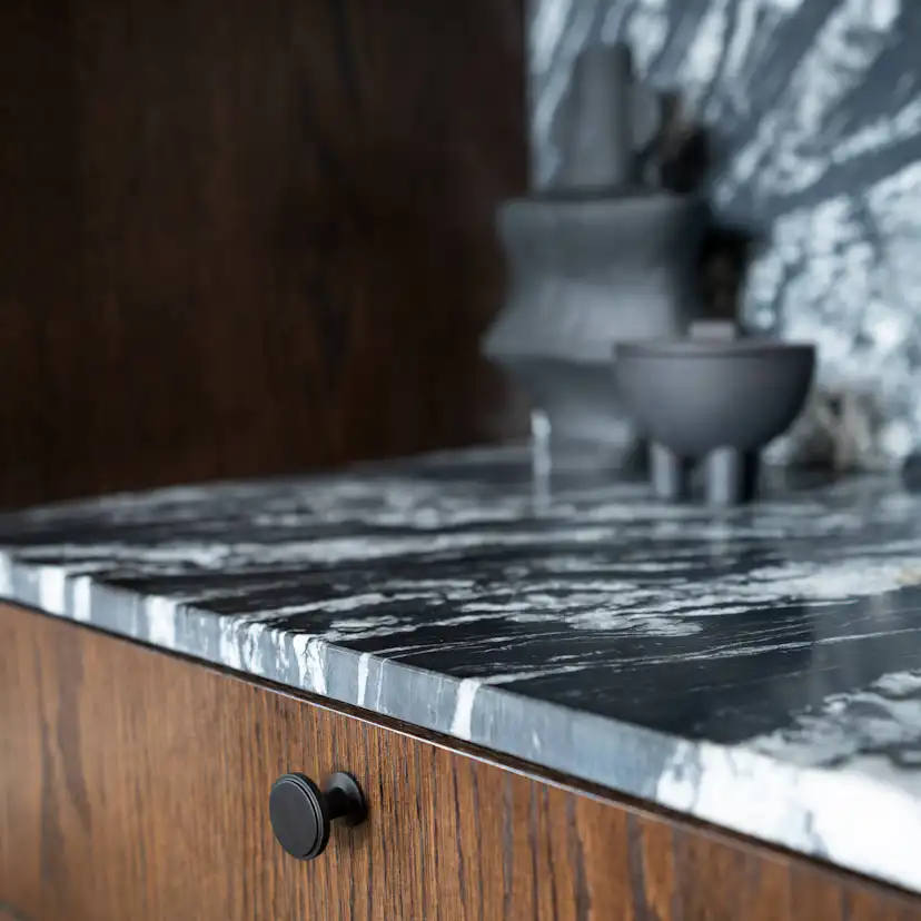 Knopp Uno Ø30 mm mattsvart Svart