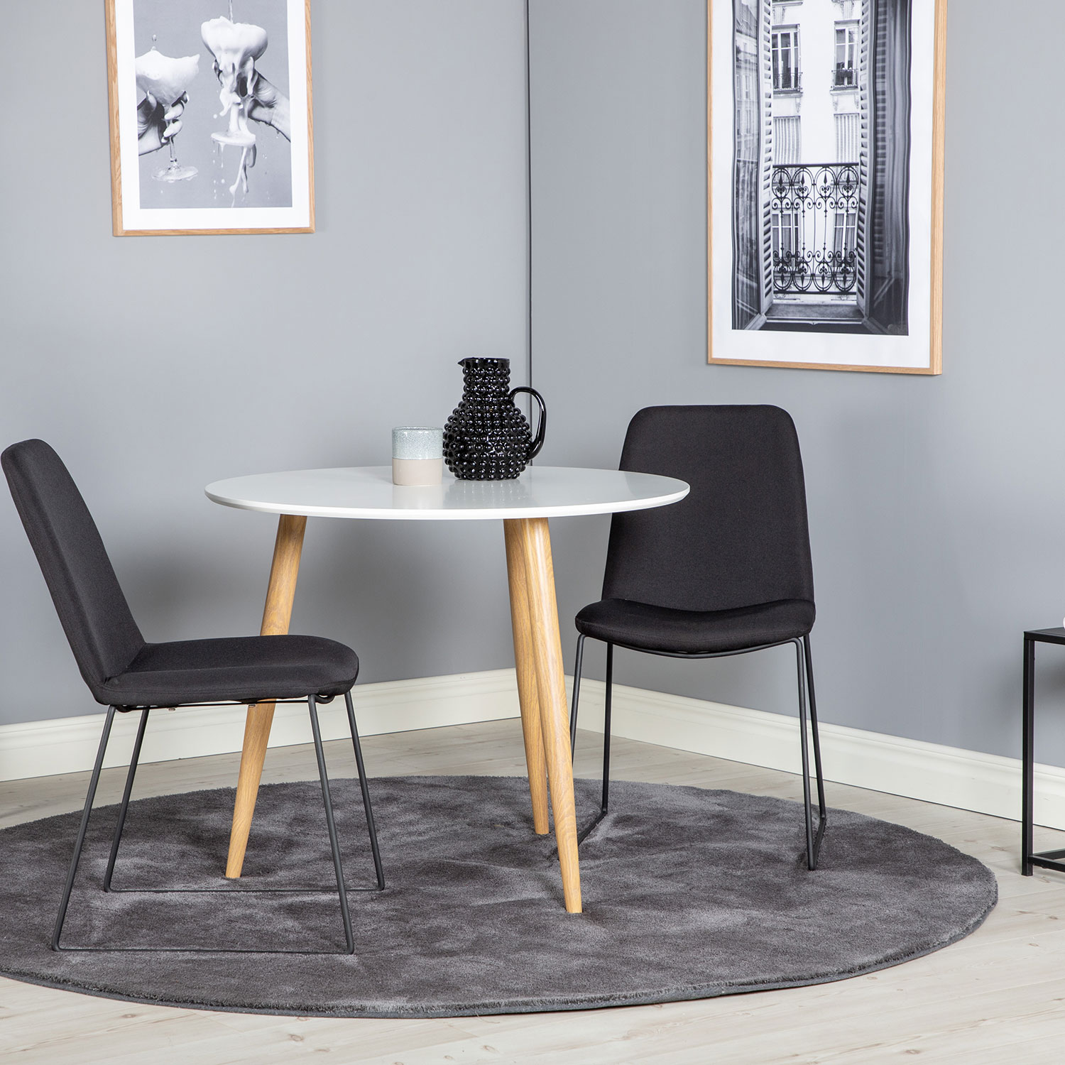 Matgrupp Venture Home Polar ø90cm med 2 Muce stolar